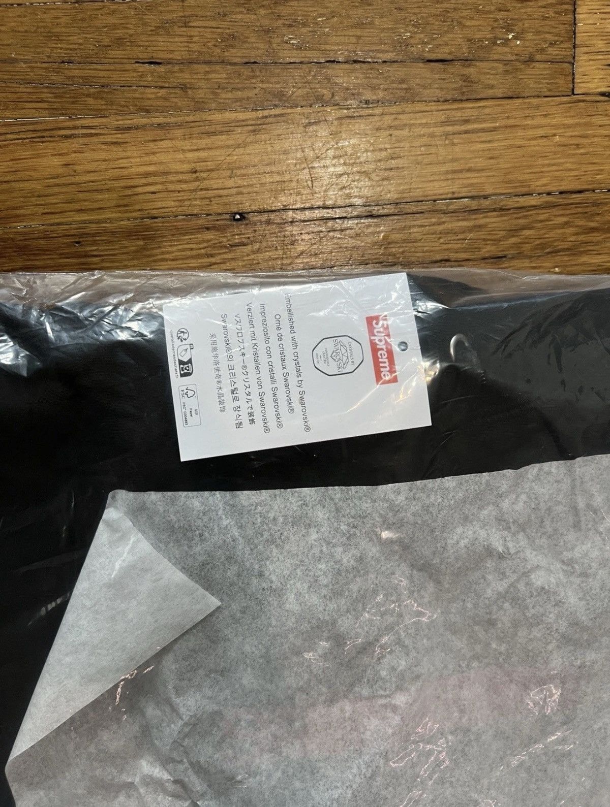 Supreme × Swarovski Supreme FW25 Swarovski Motion Logo Hoodie Black XL Size US XL / EU 56 / 4 - 4 Thumbnail