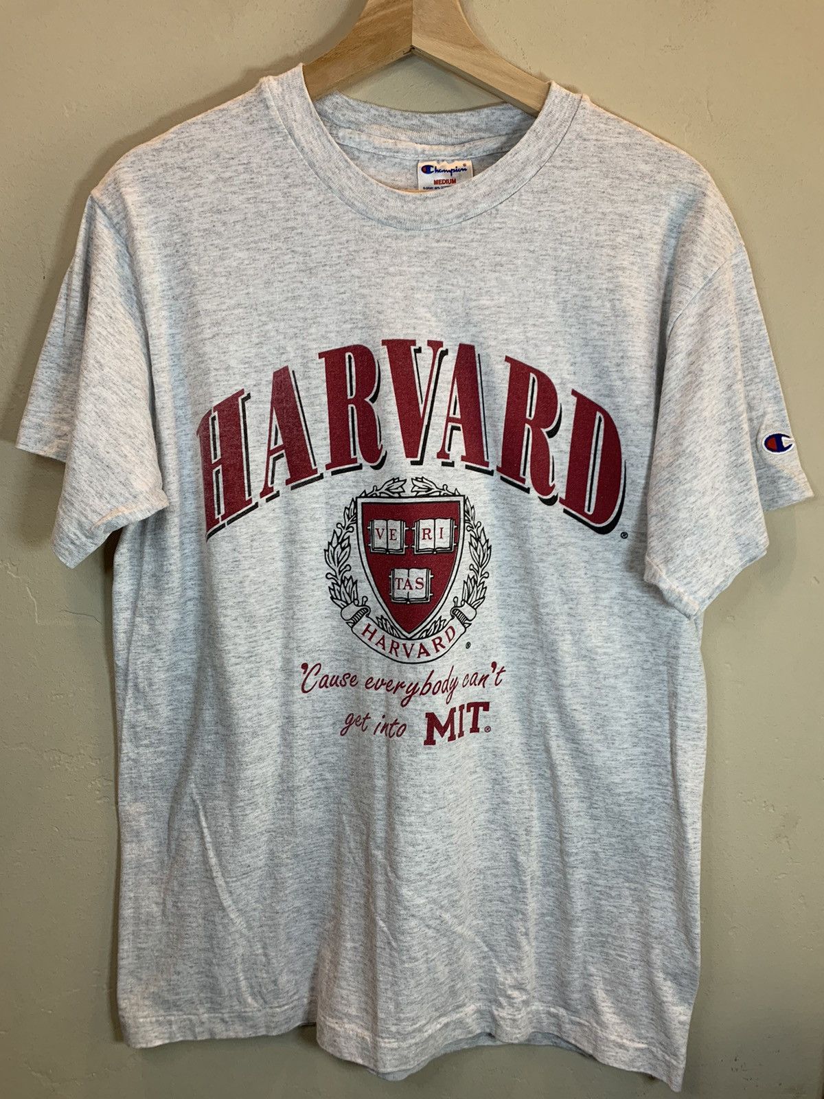 Champion × Vintage RARE* Vintage Harvard Cause Everybody Can’t Get In MIT Shirt Size US M / EU 48-50 / 2 - 1 Thumbnail