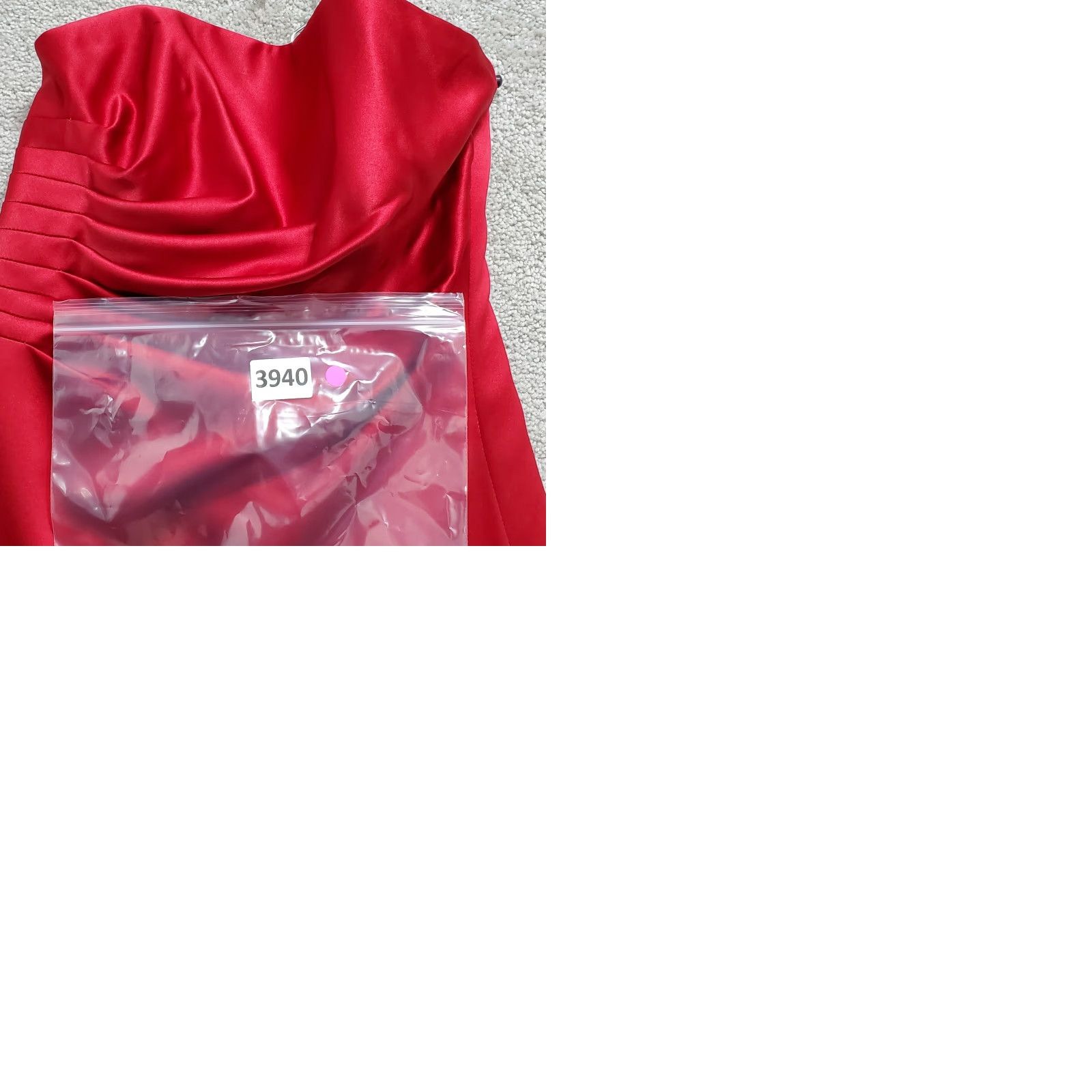 ABS Evening by Allen Schwartz Formal Strapless Dress Womens 8 Red Prom  Party Dress