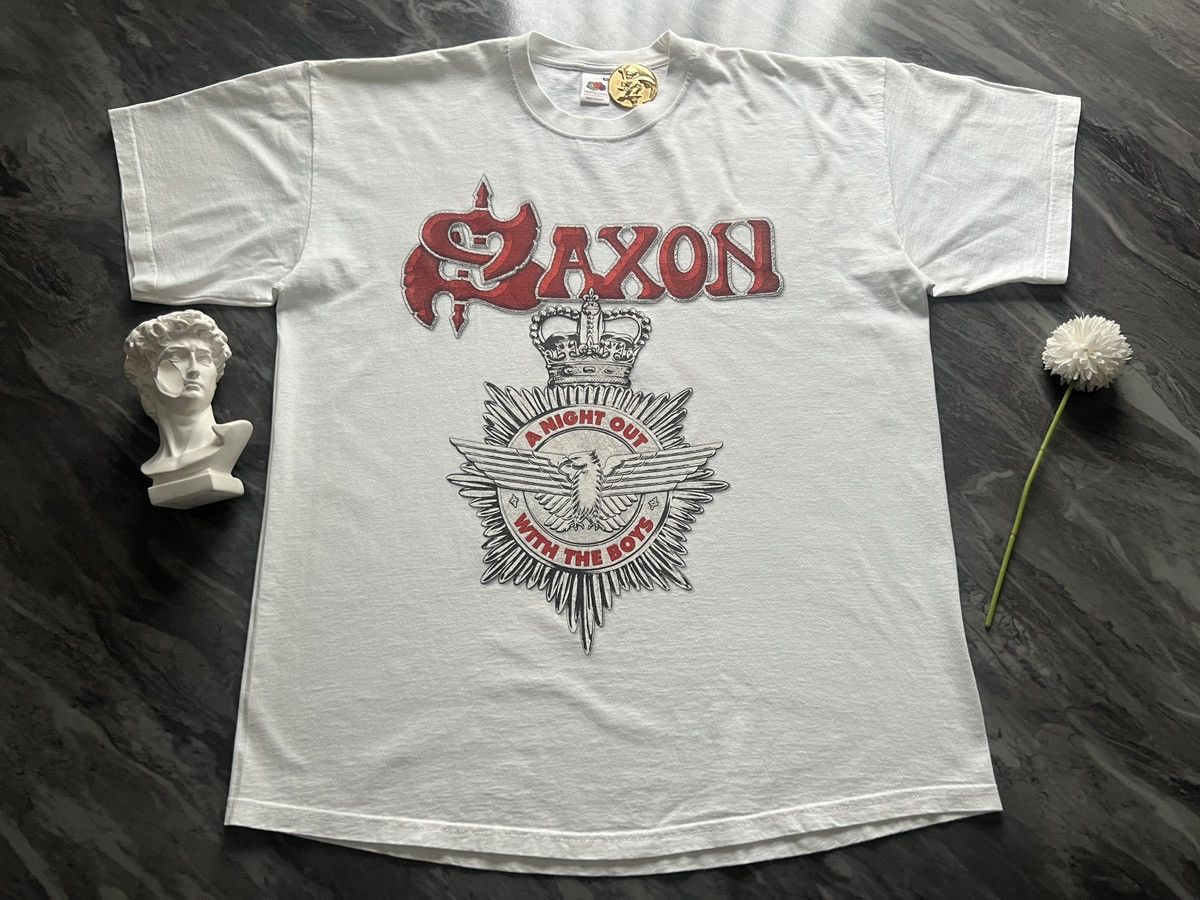 Band Tees Saxon : A Night Out With The Boys Tour 2005 Size US XL / EU 56 / 4 - 3 Thumbnail