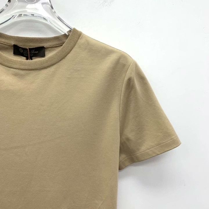 Loro Piana Loro Piana Brown Logo Embroidered Cotton T-shirt Size US M / EU 48-50 / 2 - 3 Thumbnail
