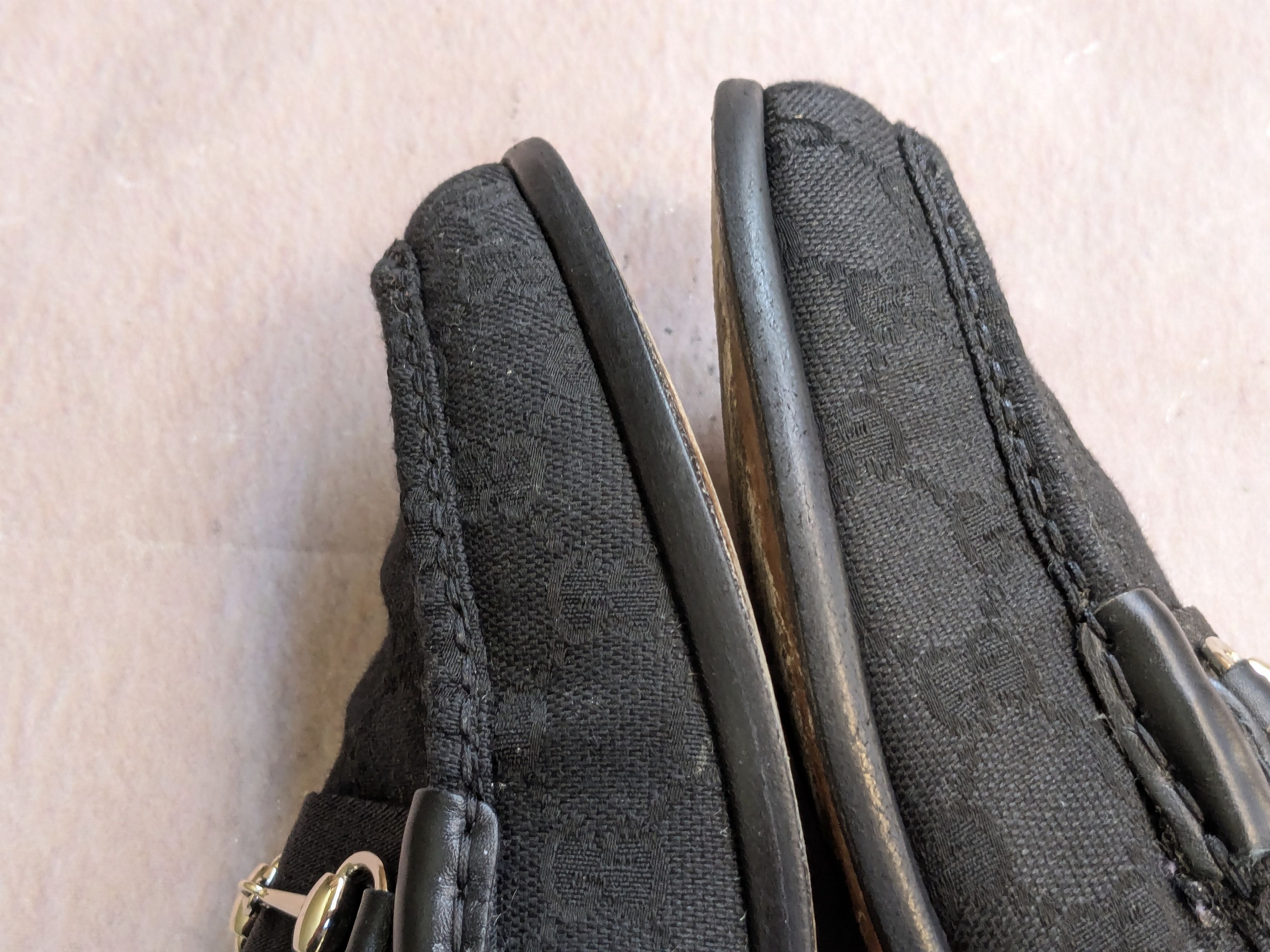 Gucci Gucci Horsebit Loafers Black Monogram Canvas Logo 7 B Size US 7 / IT 37 - 3 Thumbnail