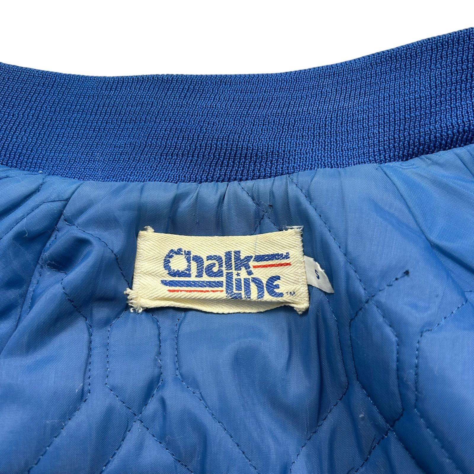 MLB VTG 90s NEW YORK METS CHALK LINE SATIN JACKET SPELL OUT Size US M / EU 48-50 / 2 - 5 Thumbnail