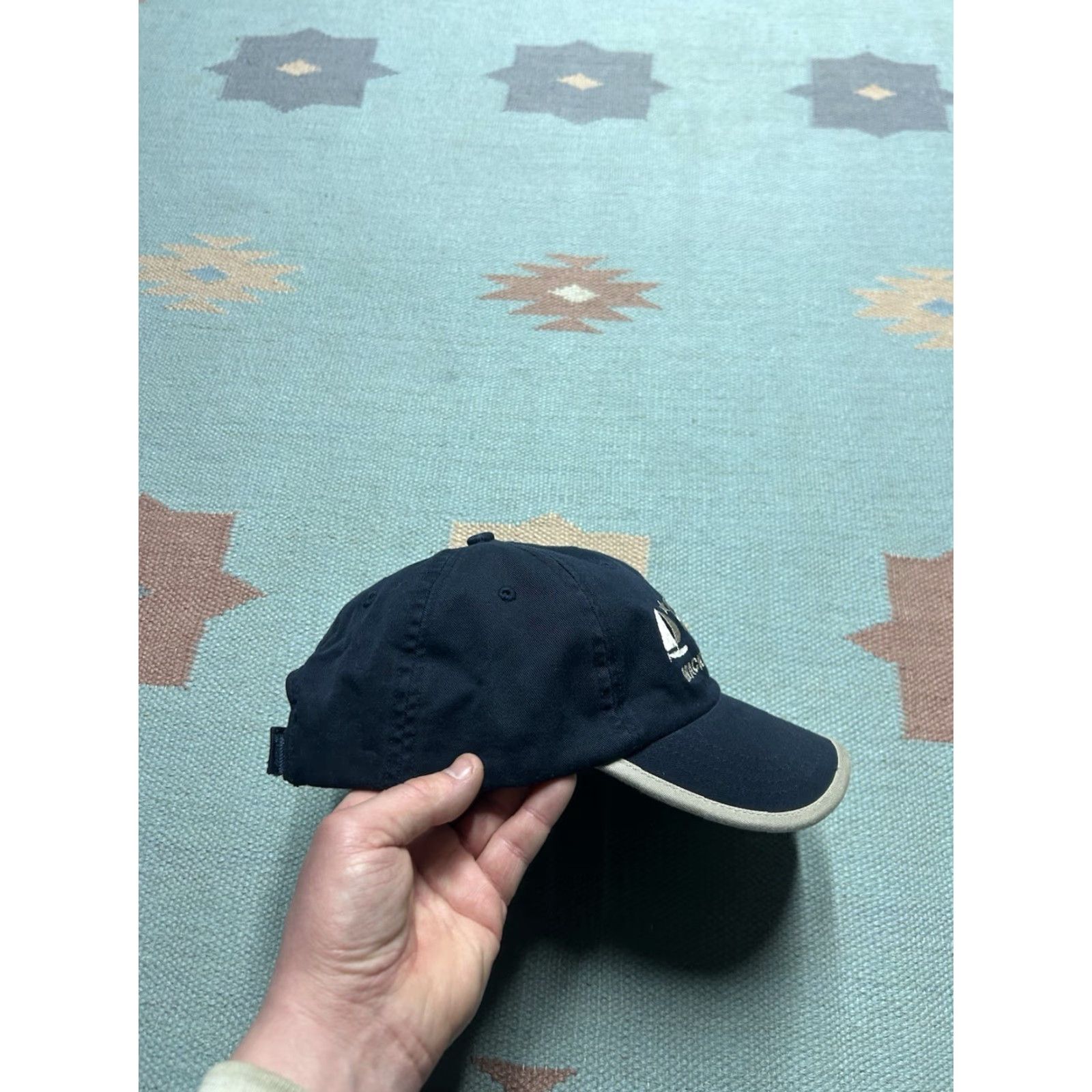 Vintage VINTAGE Unbranded Baseball Cap Hat Men Adjustable Blue Mackinac Island Michigan Boat Embroidered Cap Size ONE SIZE - 8 Thumbnail