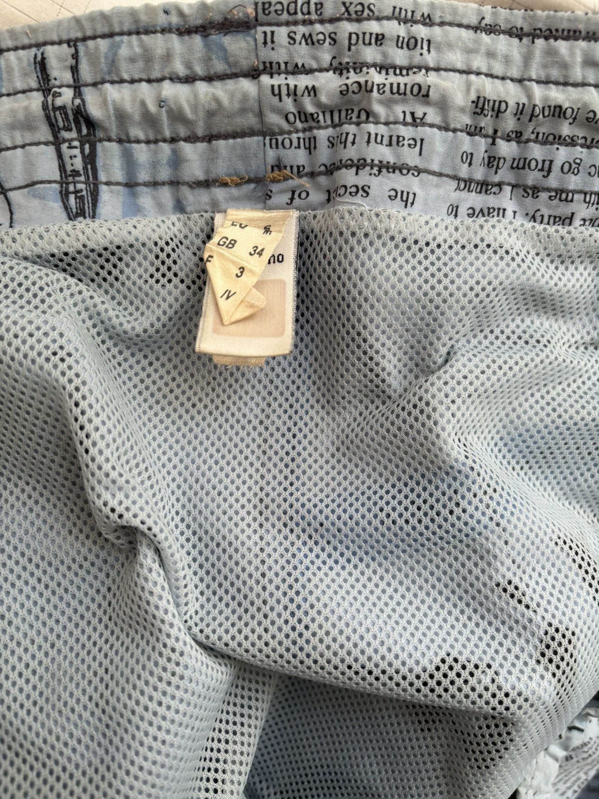 John Galliano John Galliano Newspaper Nylon Shorts Size US 34 / EU 50 - 10 Thumbnail