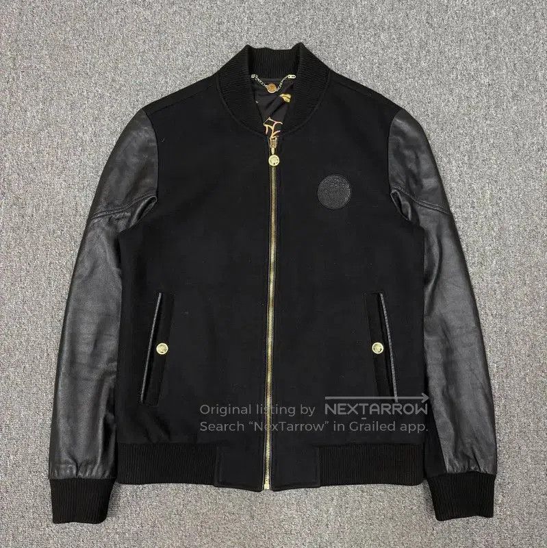 Versace Versace Black Leather Bomber Jacket for Men . Size US L / EU 52-54 / 3 - 1 Thumbnail