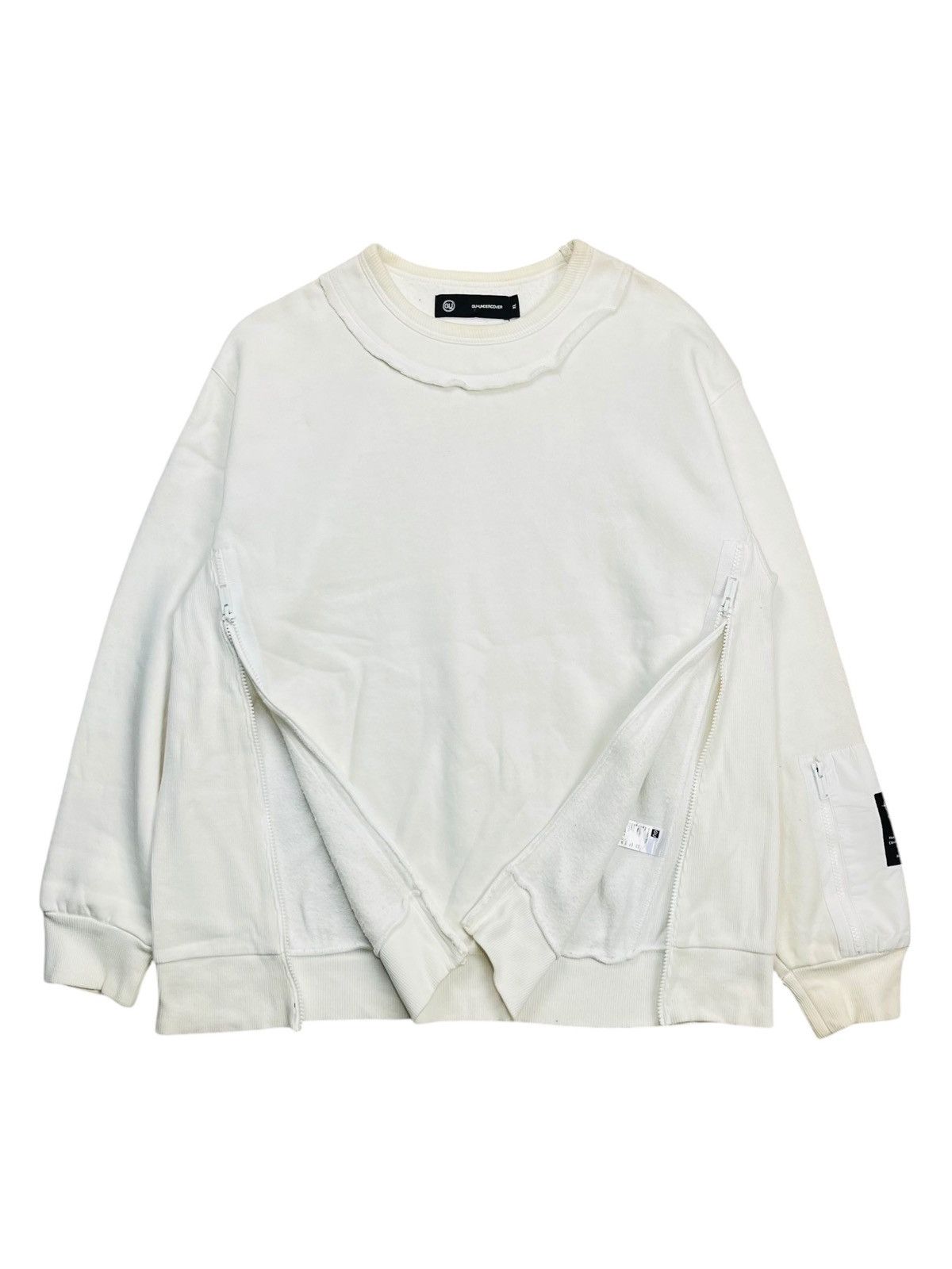 Japanese Brand Undercover - Ruffle Collar Multiziper Crewneck Size US L / EU 52-54 / 3 - 3 Thumbnail