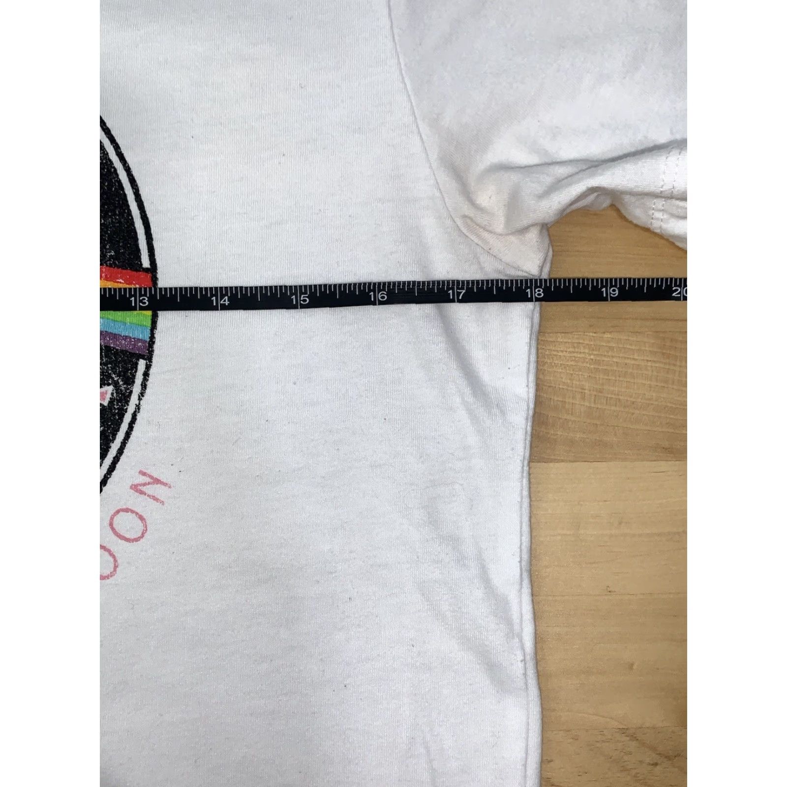Vintage Pink Floyd 1973 U.S. Tour The Dark Side Of The Moon White Sz S Crop Top #2390 Size S / US 4 / IT 40 - 5 Thumbnail