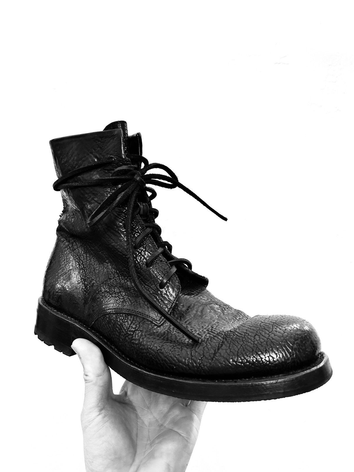 The Last Conspiracy ASGAARD OVERLOCK SPINE SCARRED CULATTA BOOTS Size US 9 / EU 42 - 13 Thumbnail