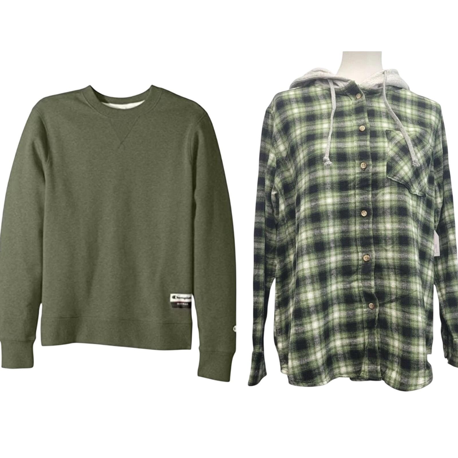 Champion New Champion Unisex Large Sweatshirt w Bonus Flannel Hoodie Size US L / EU 52-54 / 3 - 1 Thumbnail