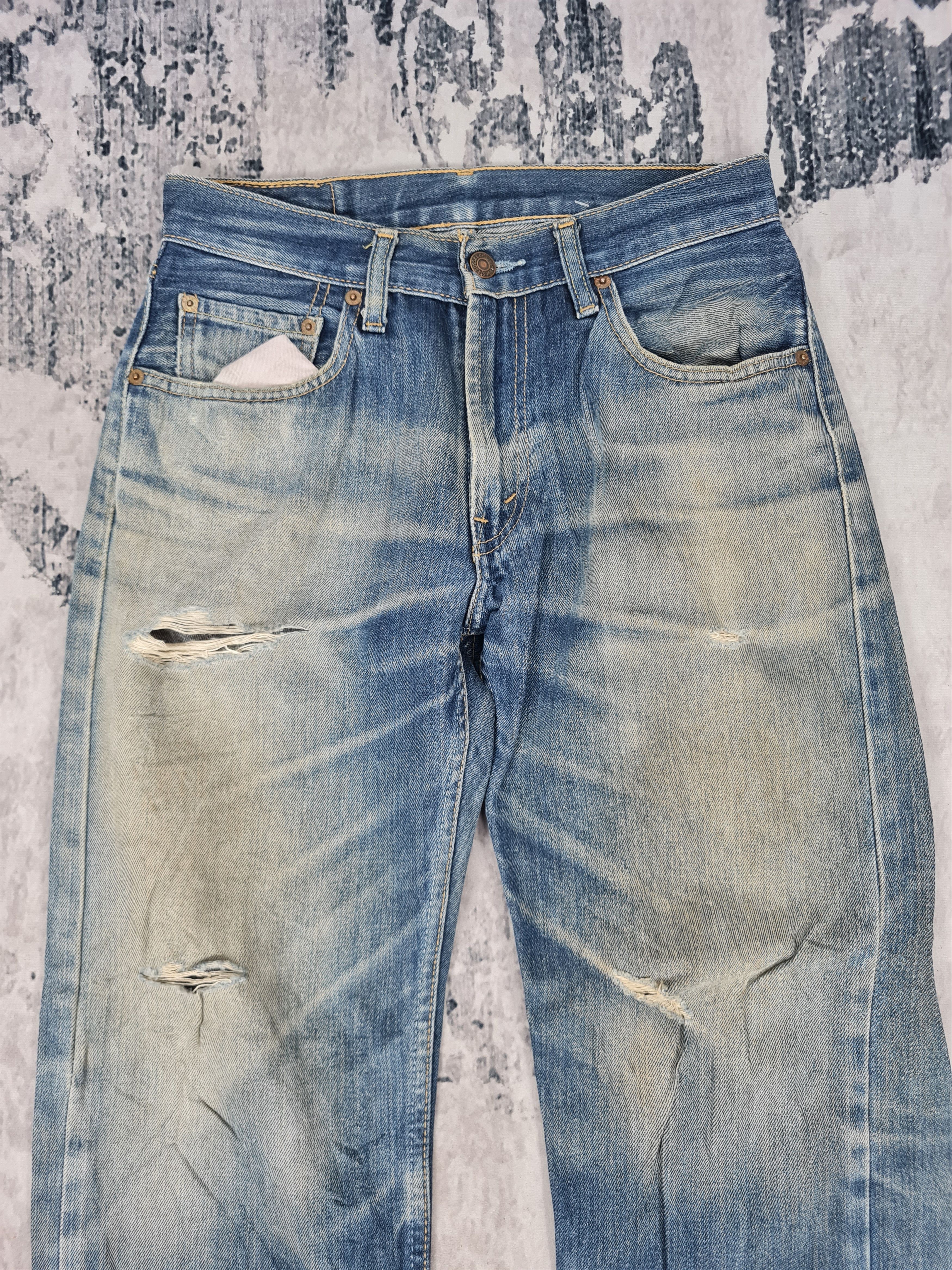 Levi's Vintage Clothing LEVIS 530 Distressed Stone Wash Cropped L0373 Size 28X27 Size US 28 / EU 44 - 5 Thumbnail