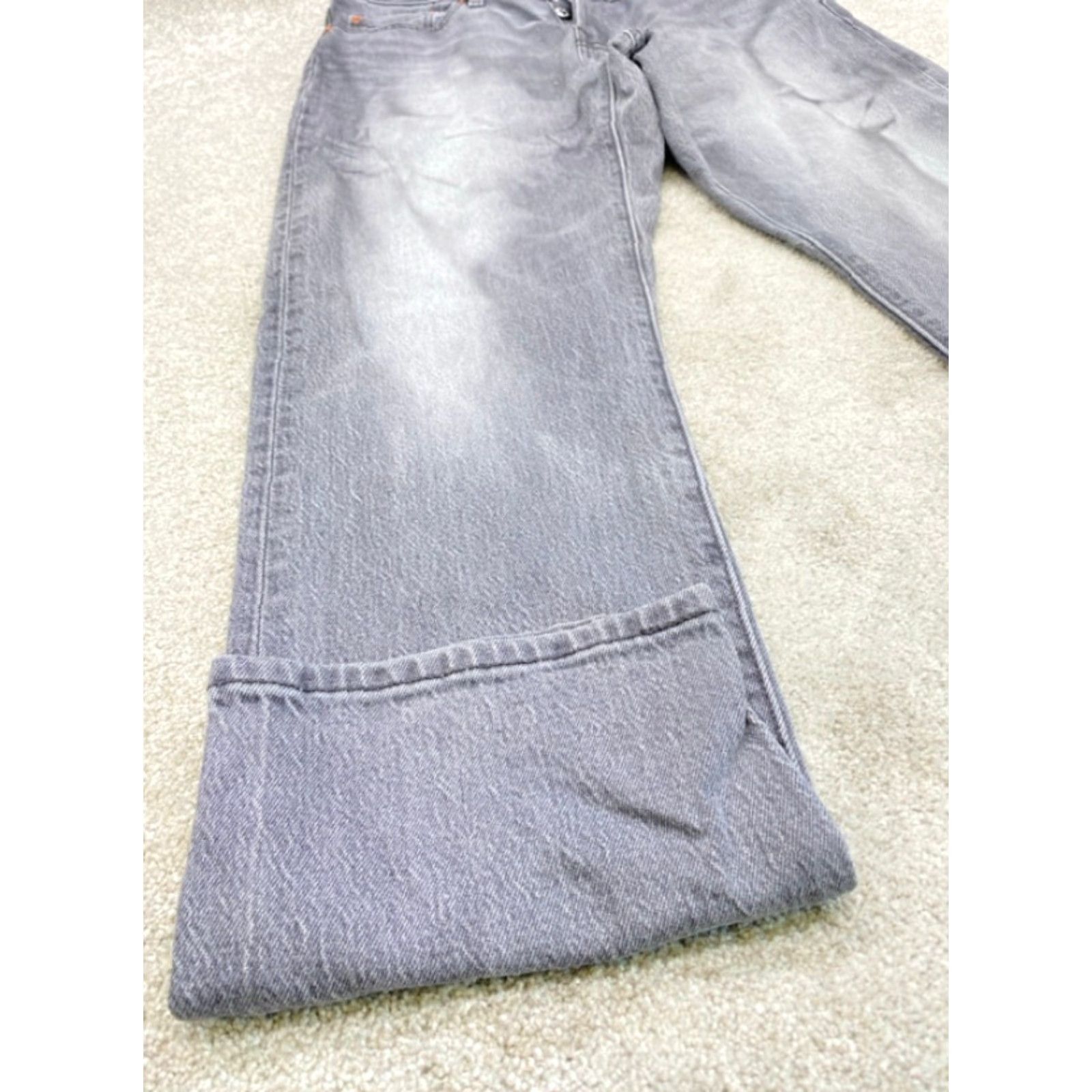 Levi's Levi's 501 Jeans Mens 29x30 Gray Denim Button Fly Straight Levi's 501 Series Regular Cotton 5-Pocket Mens Jeans Size US 29 - 2 Thumbnail