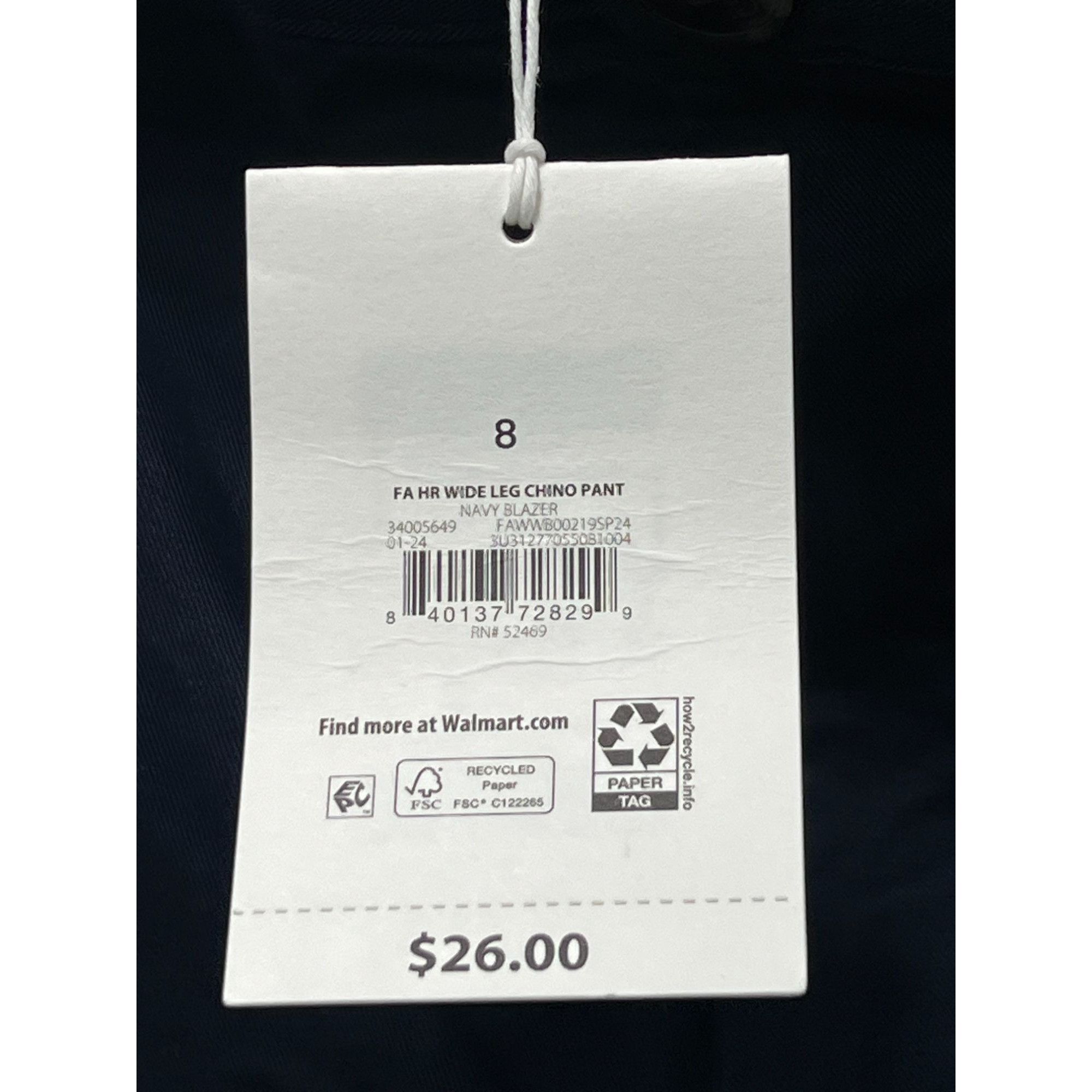 Other Free Assembly - Women's Wide Leg Chino Pants - Blue - 8 Size 30" / US 8 / IT 44 - 11 Thumbnail