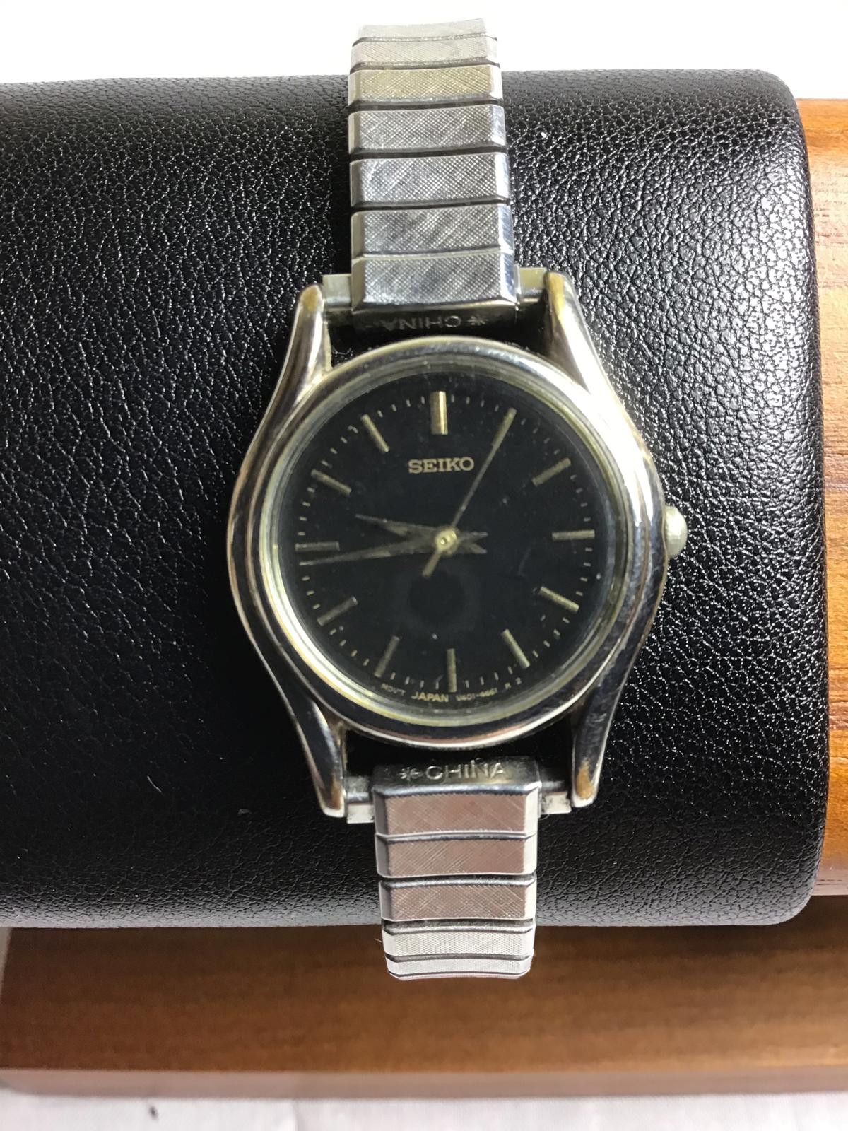 Seiko Seiko Classic Black Dial Stainless Steel Watch V401-4661 R2 Size ONE SIZE - 1 Thumbnail