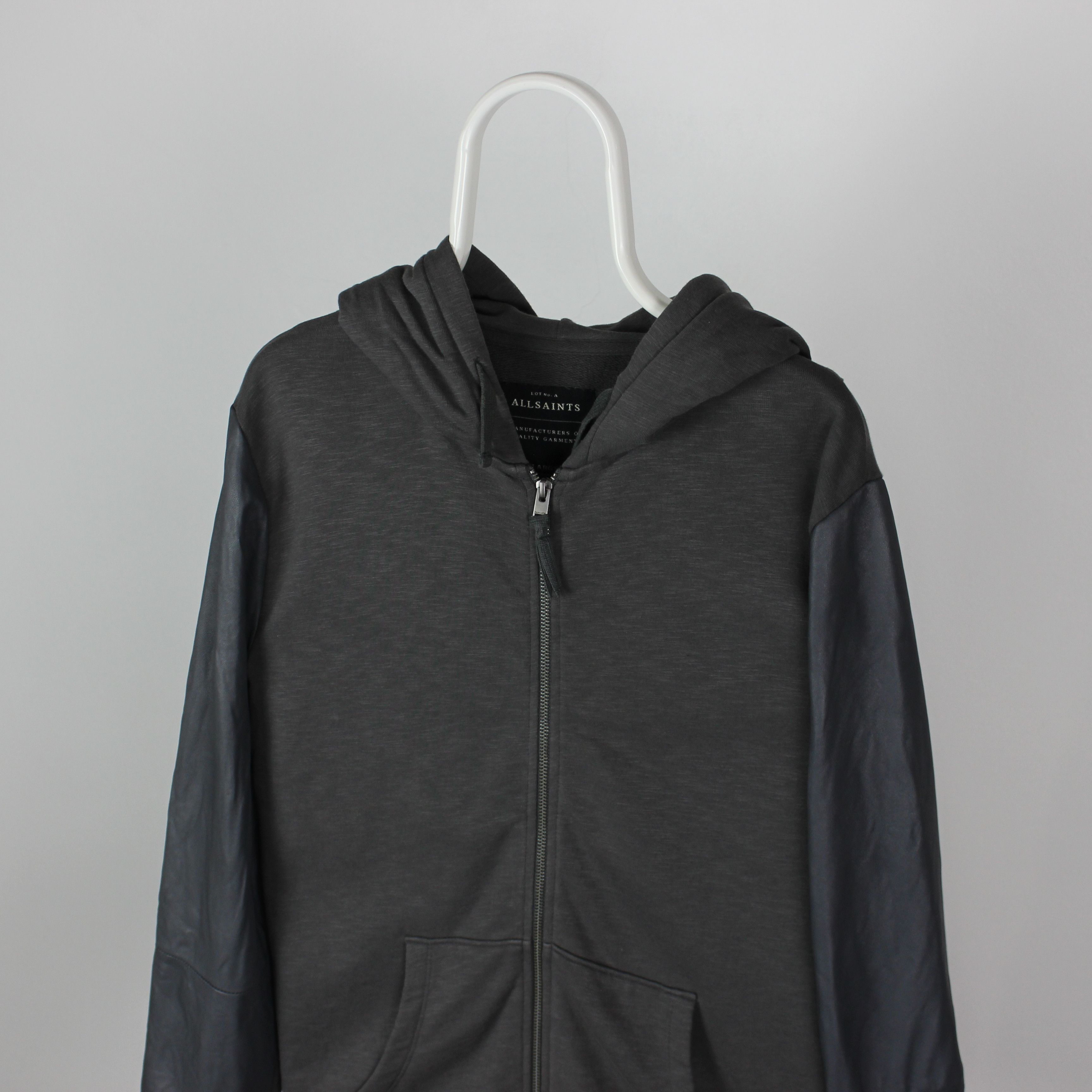 Allsaints allsaints lycan zip hoody men L Gray black Size US L / EU 52-54 / 3 - 2 Thumbnail