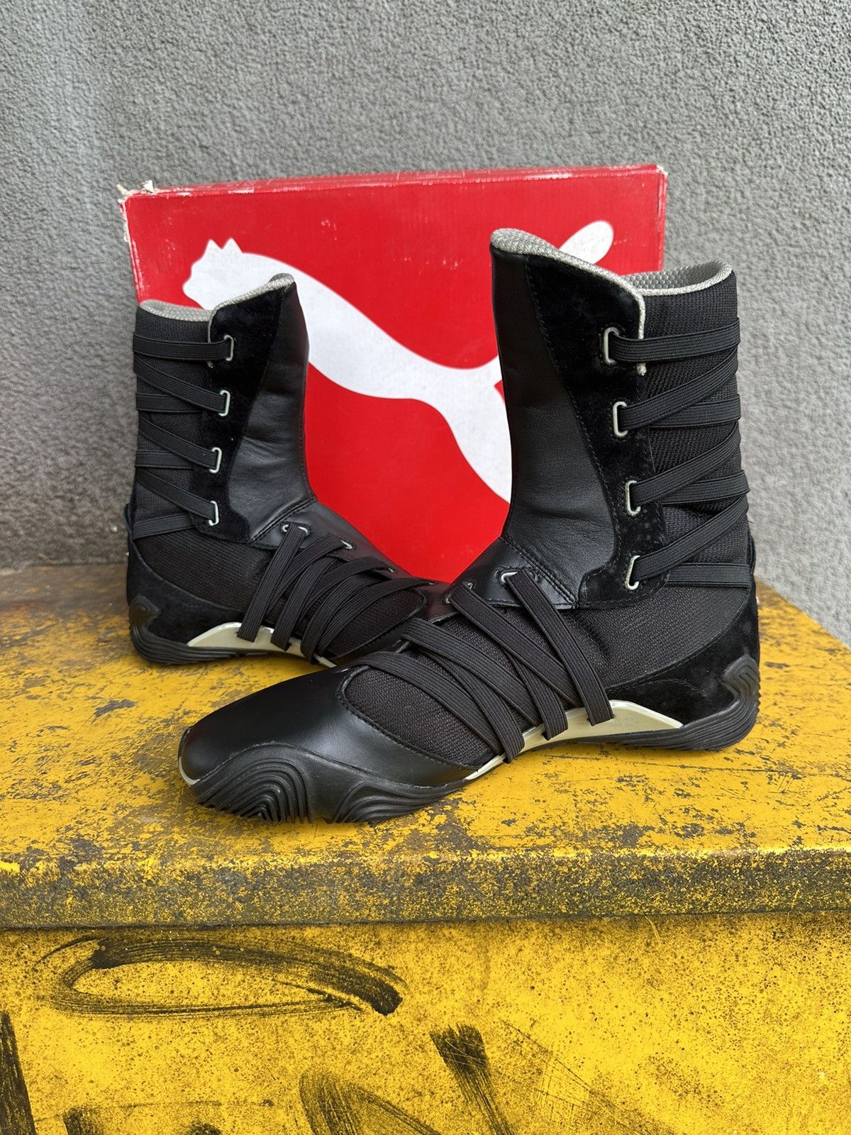 Puma Puma Slidre mid moto shoes vintage archive mostro Size US 10 / IT 40 - 1 Thumbnail