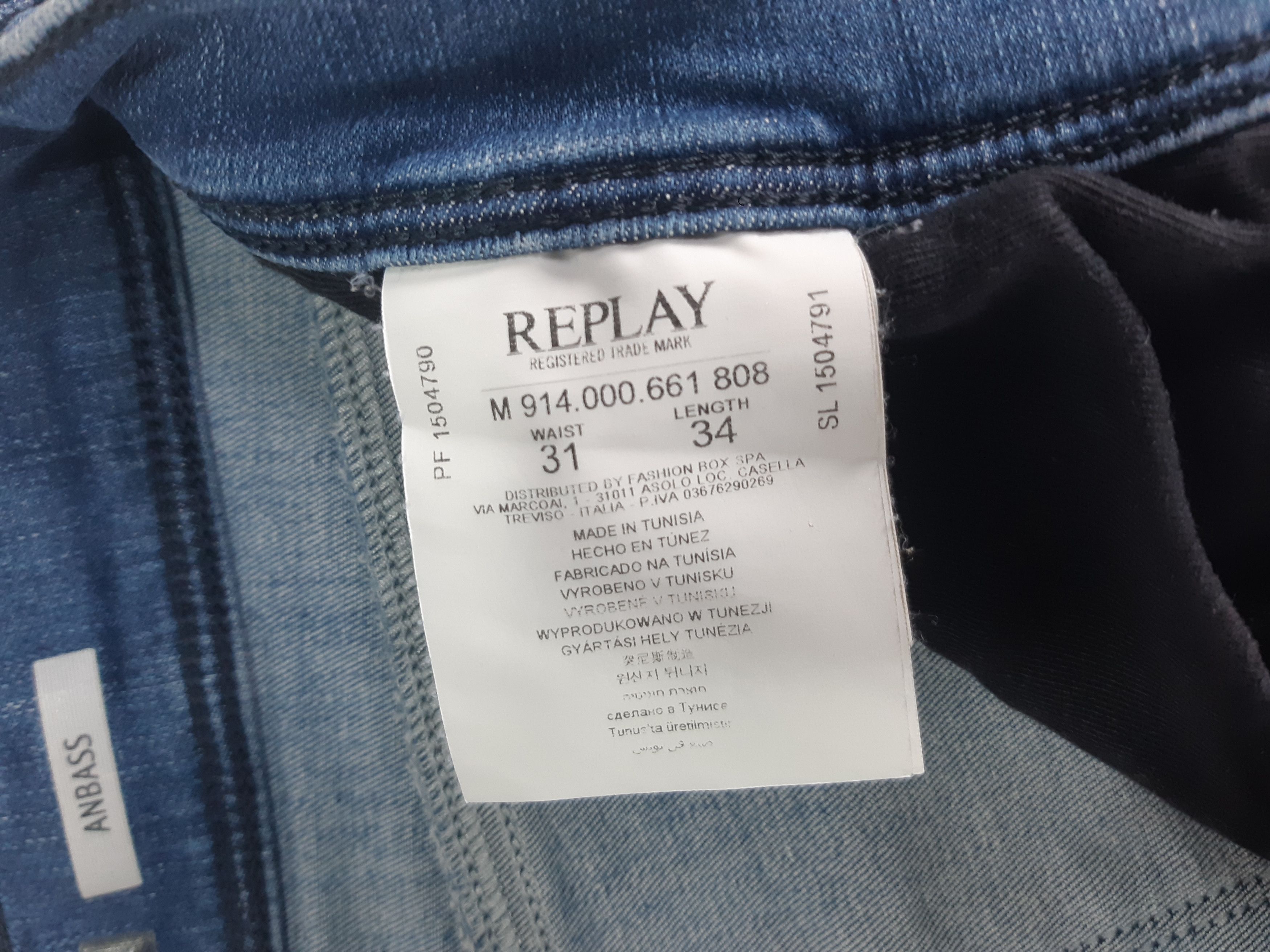 Replay REPLAY Anbass W31/L34 Tunisia Denim Size US 31 - 5 Thumbnail