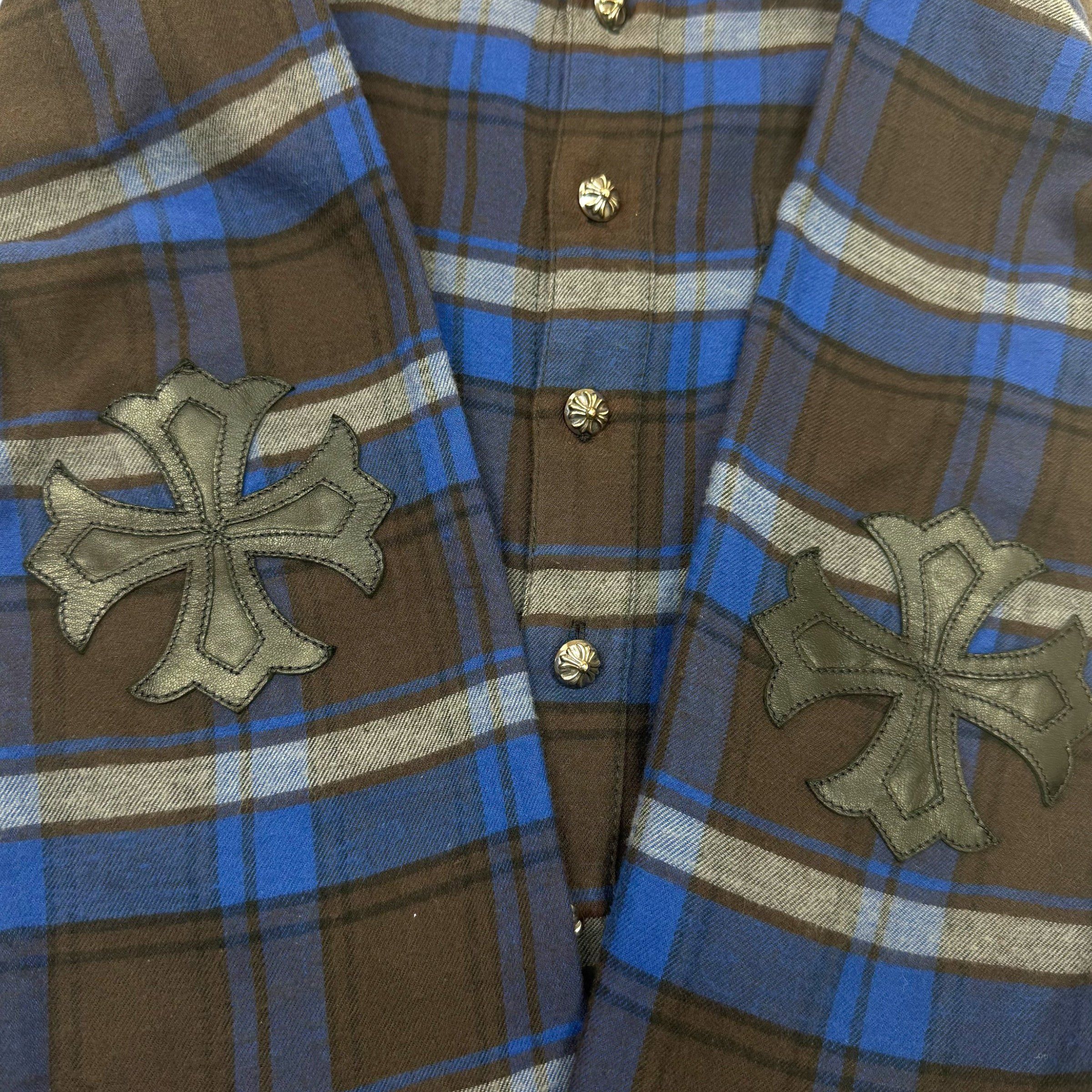 Chrome Hearts Chrome Hearts Blue/Black Plus Patch Flannel S Size US S / EU 44-46 / 1 - 4 Thumbnail