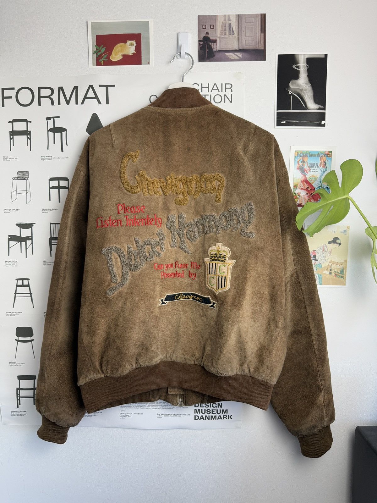 Chevignon × Vintage Vintage 90s Chevignon boxy leather suede bomber jacket XL Size US XL / EU 56 / 4 - 1 Thumbnail
