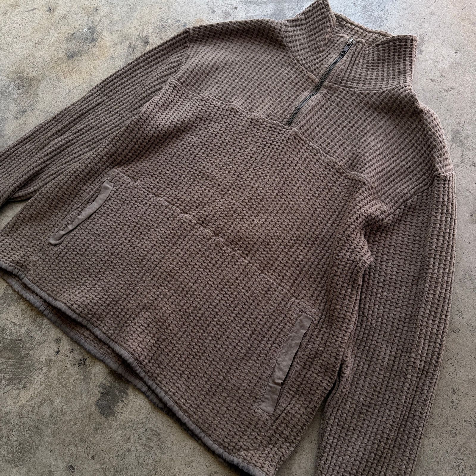 MATE the Label Mate the Label Pullover SweatshirtWaffle Knit Quarter Zip Size S / US 4 / IT 40 - 3 Thumbnail