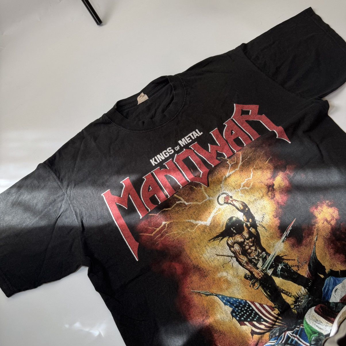 Band Tees Vintage Manowar 1994 World Tour Kings Of Metal Size US XL / EU 56 / 4 - 6 Thumbnail