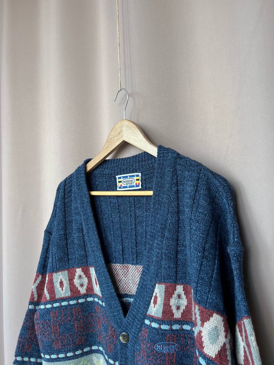 Missoni Missoni Sport Vintage Aztec Wool Cardigan Mens Size 54 L Size US L / EU 52-54 / 3 - 4 Thumbnail