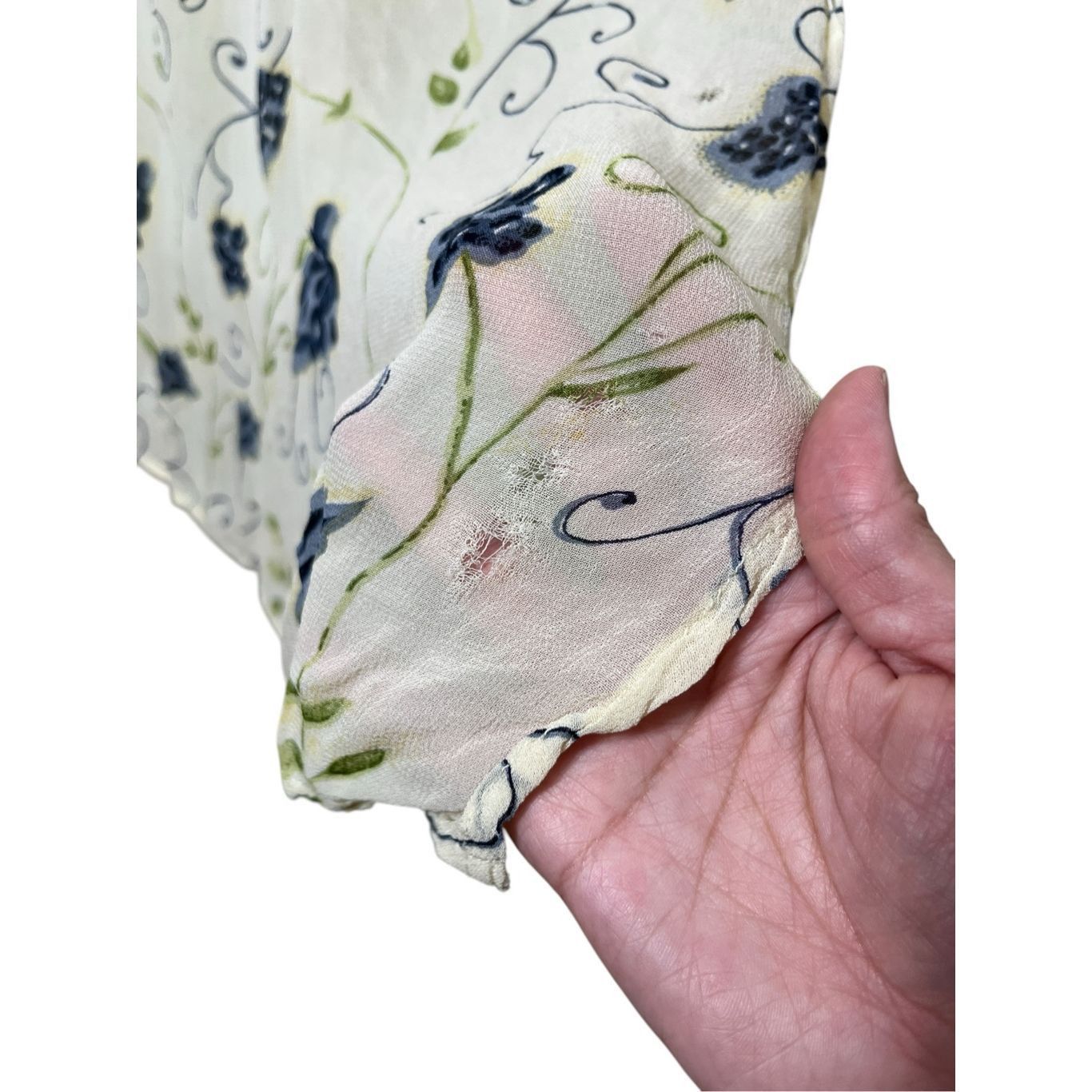 Other Vintage Indira 90s Y2K Yellow Floral Print Dress Size Large Size L / US 10 / IT 46 - 4 Thumbnail
