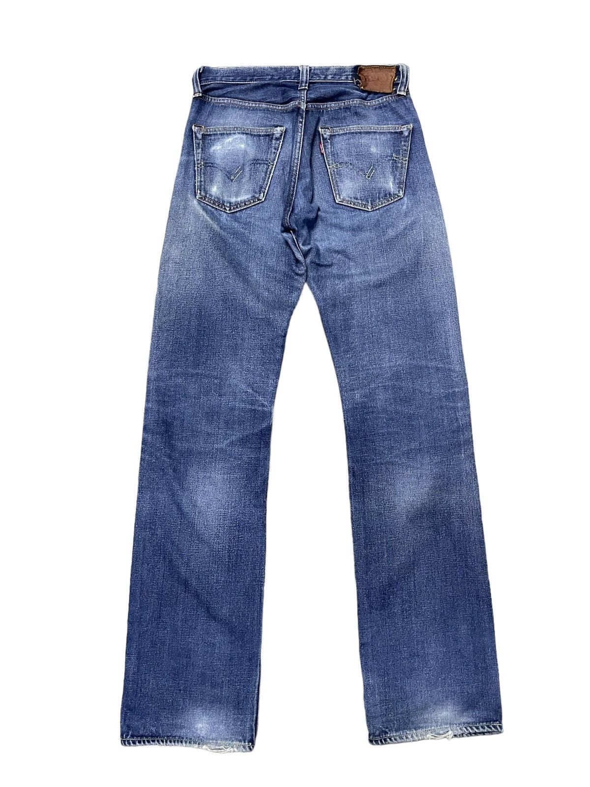 Levi's × Vintage Vintage Levis 505 Big E Selvedge Distressed Jeans Size US 30 / EU 46 - 2 Thumbnail