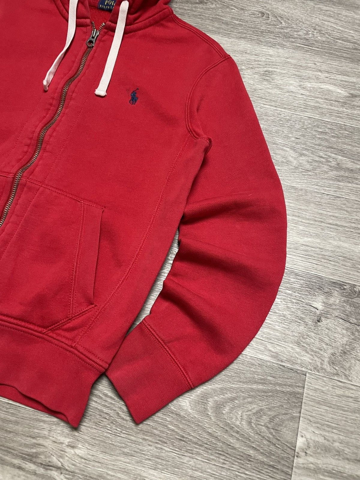 Polo Ralph Lauren Vintage Polo Ralph Lauren Red Zip-Up Hoodie Pullover Size US S / EU 44-46 / 1 - 5 Thumbnail