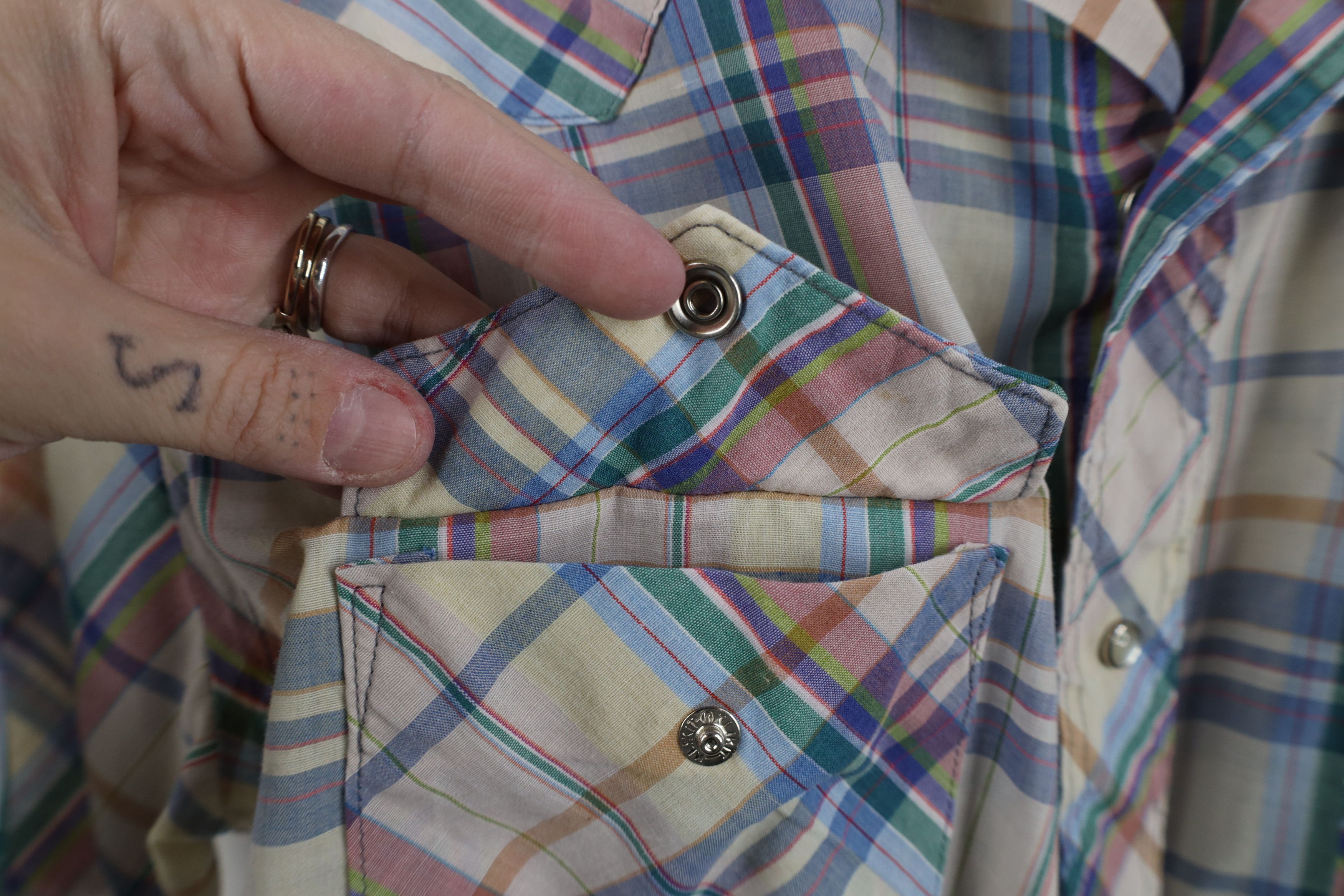 Wrangler Vintage 80s 90s Wrangler Snap Button Shirt Short Sleeve USA Size US M / EU 48-50 / 2 - 7 Thumbnail