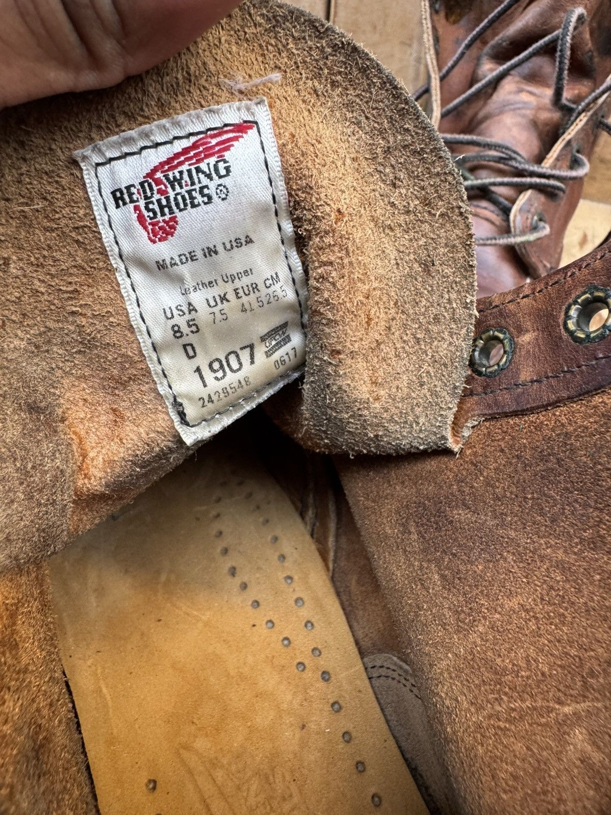 Red Wing Red Wing 1907 Copper Rough Brown Boots UK 7.5 D | EUR 41.5 Size US 8.5 / EU 41-42 - 18 Thumbnail