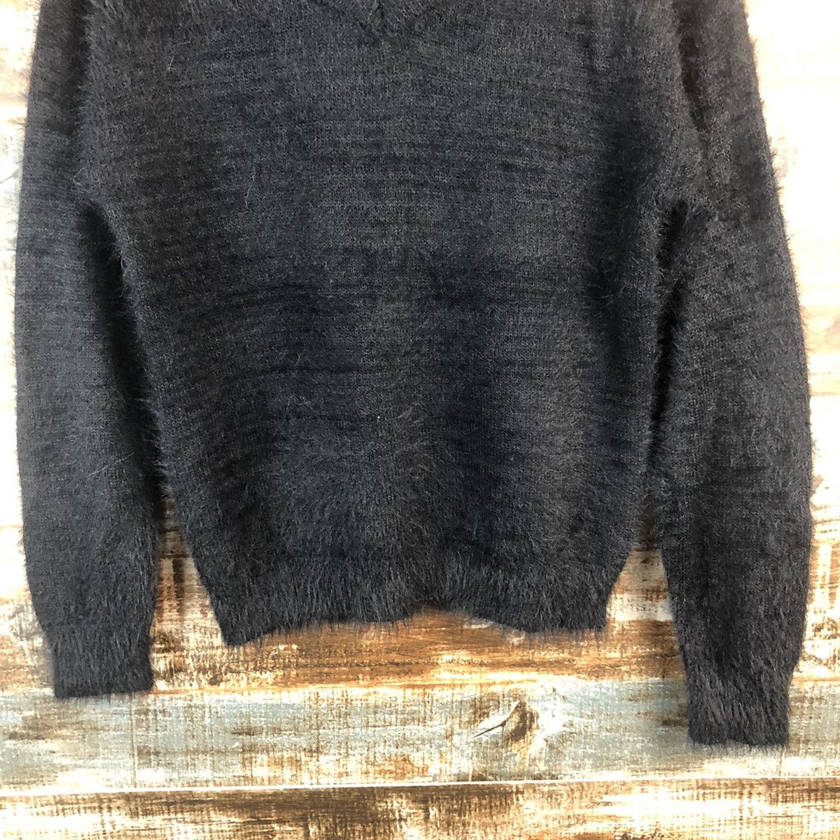Homespun Knitwear DL Marble Waltz Black fur shaggy mohair Knitwear #C023 Size US M / EU 48-50 / 2 - 6 Thumbnail