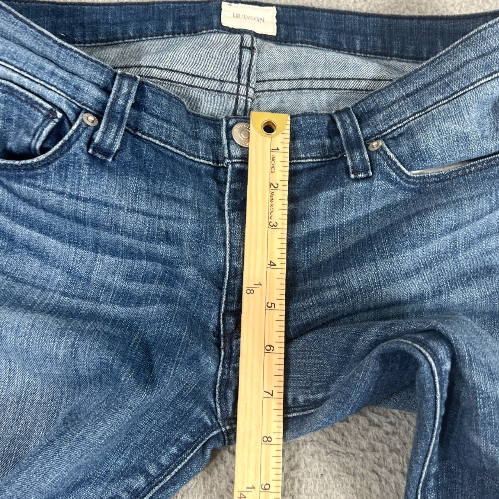 Hudson Hudson Jeans Womens Krista Super Skinny Medium Wash Stretch Size 28 Blue Size 28" / US 6 / IT 42 - 3 Thumbnail