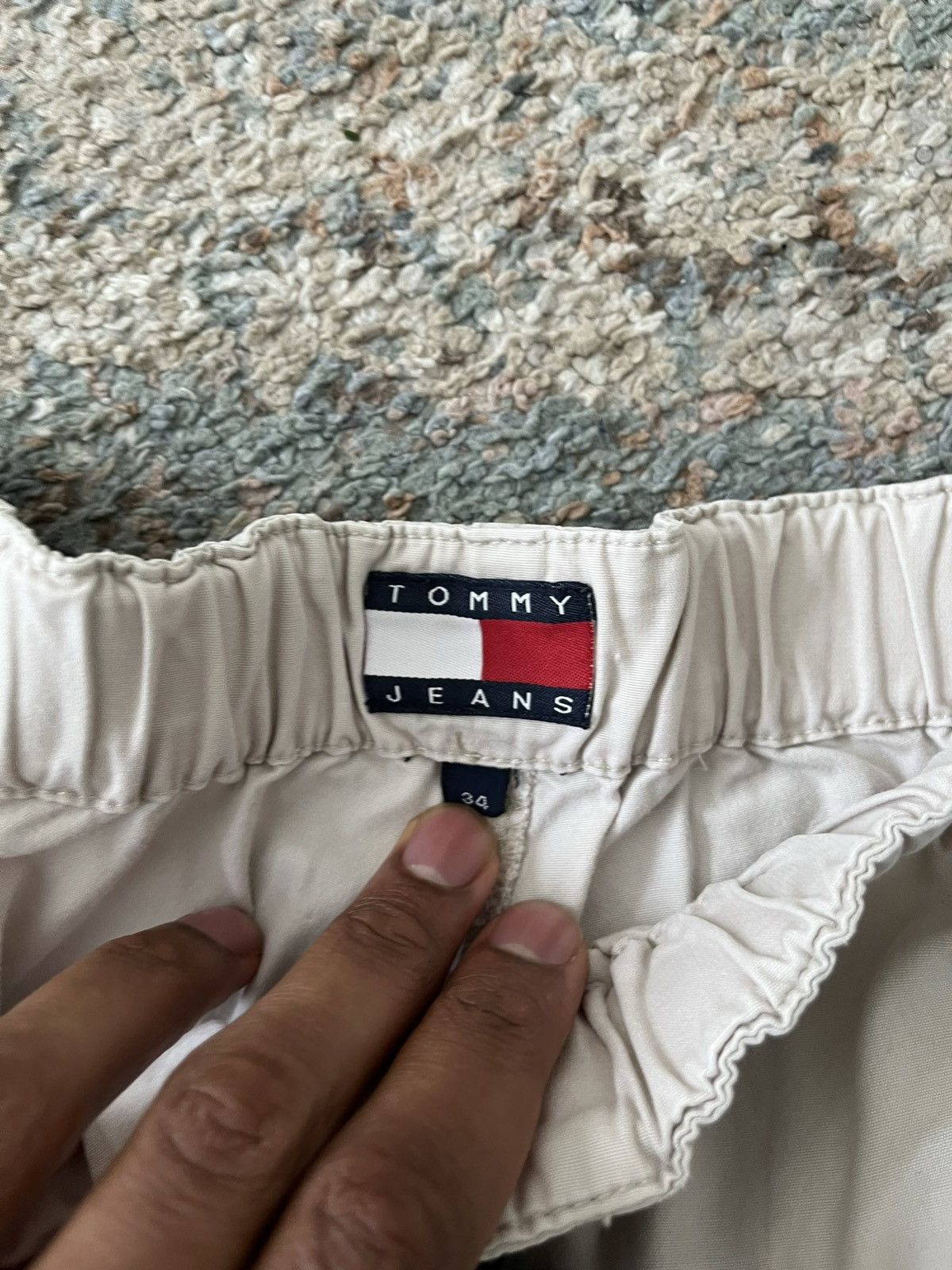 Tommy Hilfiger Vintage Tommy Hilfiger Cargo Shorts 34 Beige Buckle Mesh Size US 34 / EU 50 - 4 Thumbnail