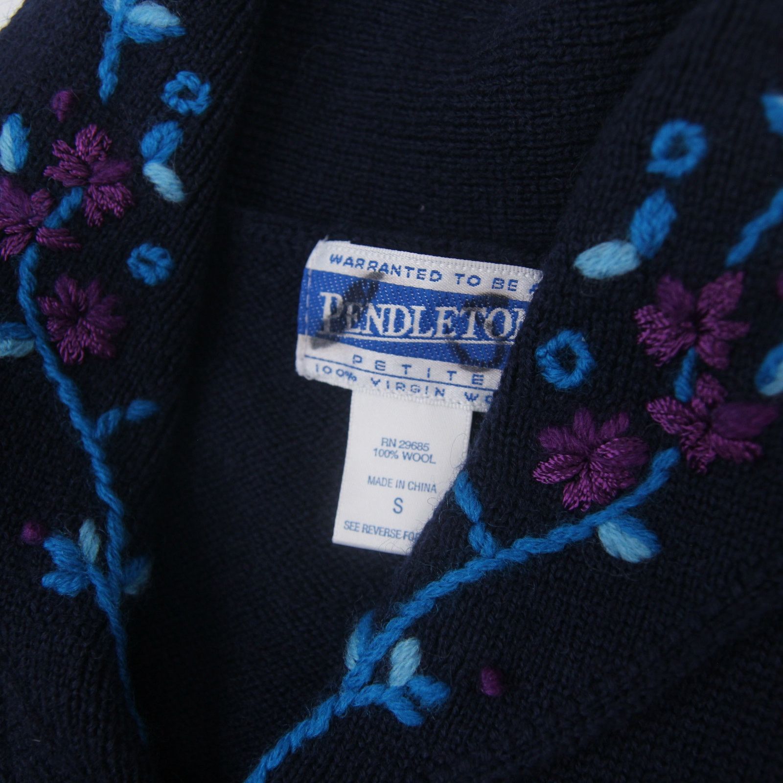 Pendleton × Vintage Vintage Pendleton Floral Trip Wool Cardigan Sweater Size S / US 4 / IT 40 - 4 Thumbnail