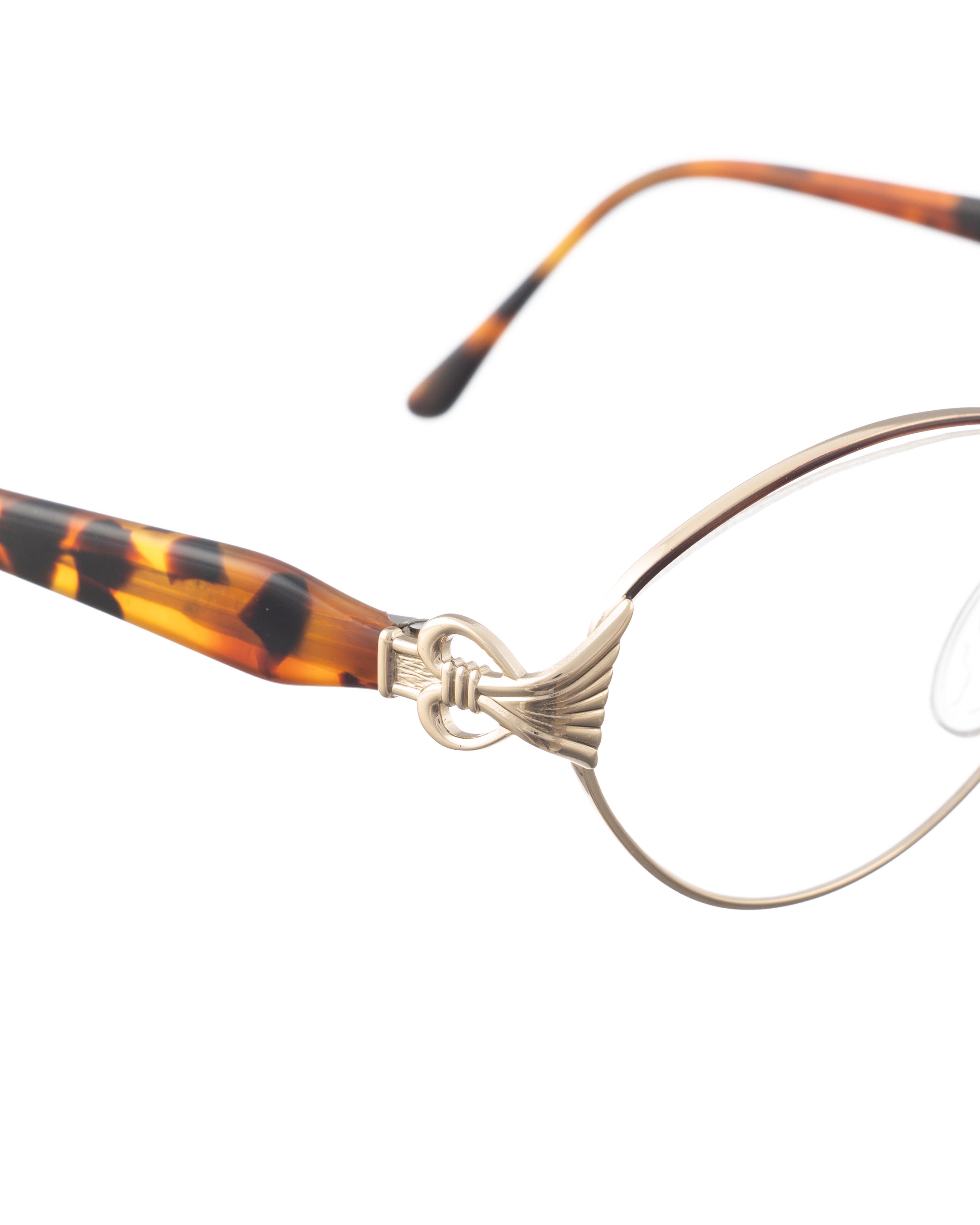 Vintage Nazareno Corsini '90s Gold & Havana Brown Round Glasses Size ONE SIZE - 3 Thumbnail
