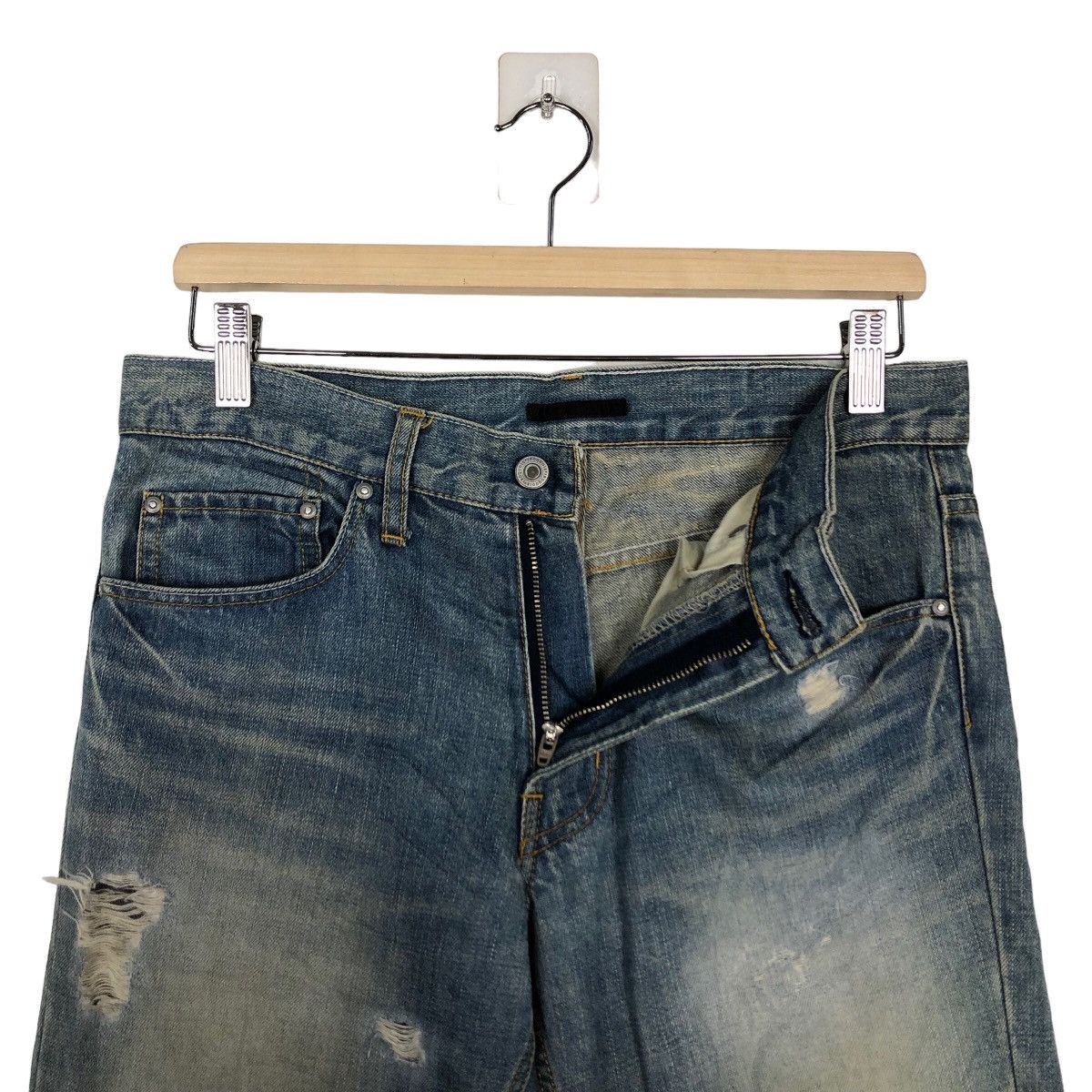 Japanese Brand 🔥90s Vintage Rare Distressed Denim Jeans Japan Issey Miyake Size US 31 - 11 Thumbnail