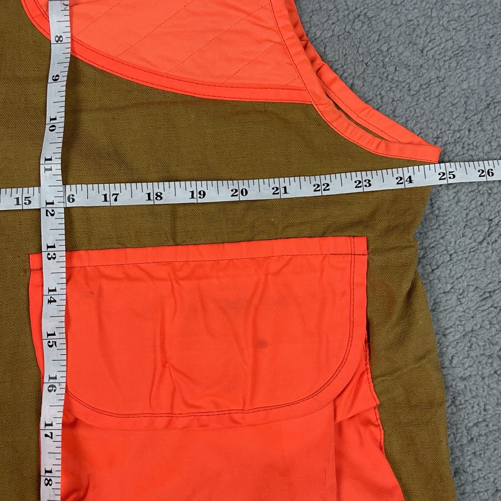 IDEA VINTAGE Ideal Vest Adult Large Orange Work Safety Hunting Mens Size 42R - 6 Thumbnail