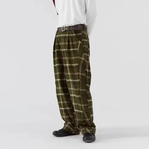 Japanese Brand × Jean 20AW Indigo Union Japan Grey Brown Checked Casual Pants Size US 31 - 3 Thumbnail