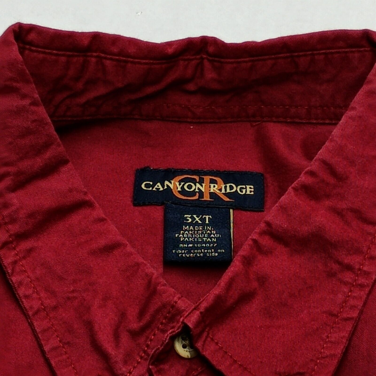 & Other Stories Canyon Ridge Shirt Men's 3XLT Red Button-Up Pockets Size US XXL / EU 58 / 5 - 3 Thumbnail