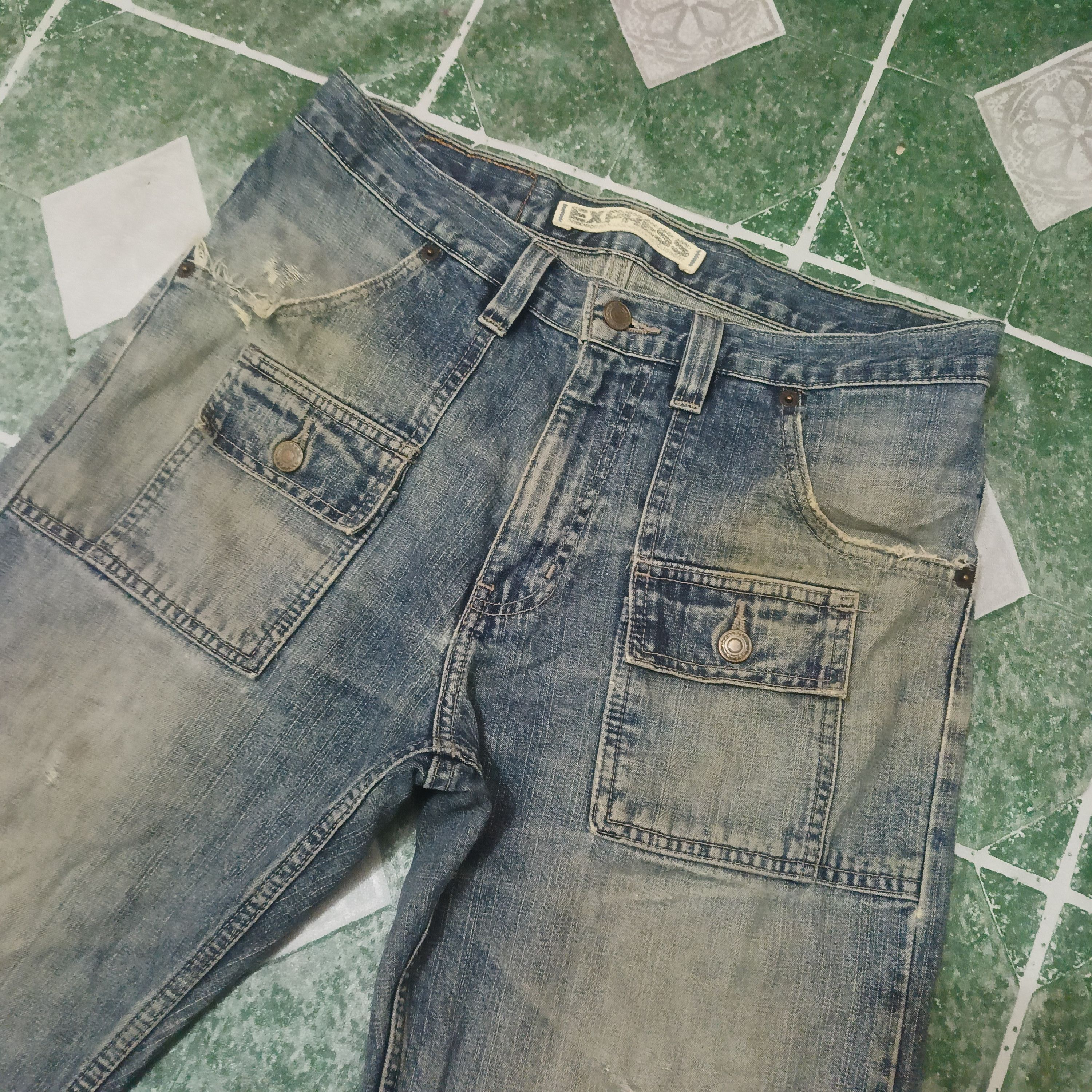 If Six Was Nine Express bush jeans distressed denim Size US 30 / EU 46 - 2 Thumbnail