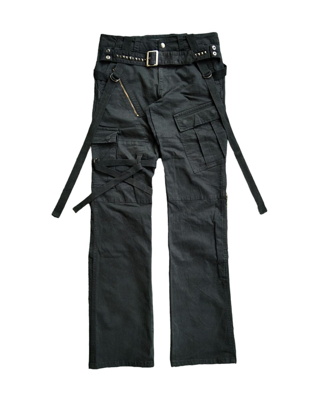 If Six Was Nine × Japanese Brand × Le Grande Bleu (L.G.B.) Vtg 00s Endeneu Maxm Bondage Spike Punk Cargo Pants Size US 31 - 1 Thumbnail