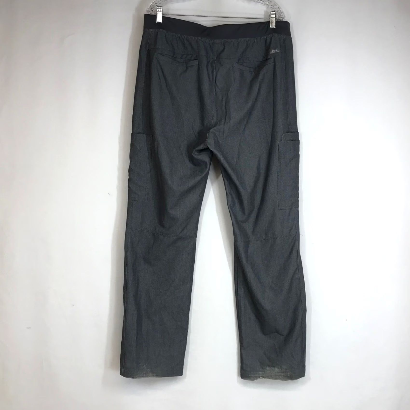 Vintage FIGS Mens XL T2001 Technical Scrub Pants Heather Charcoal Grey Cargo Multi-Pocket Size US 36 / EU 52 - 4 Thumbnail