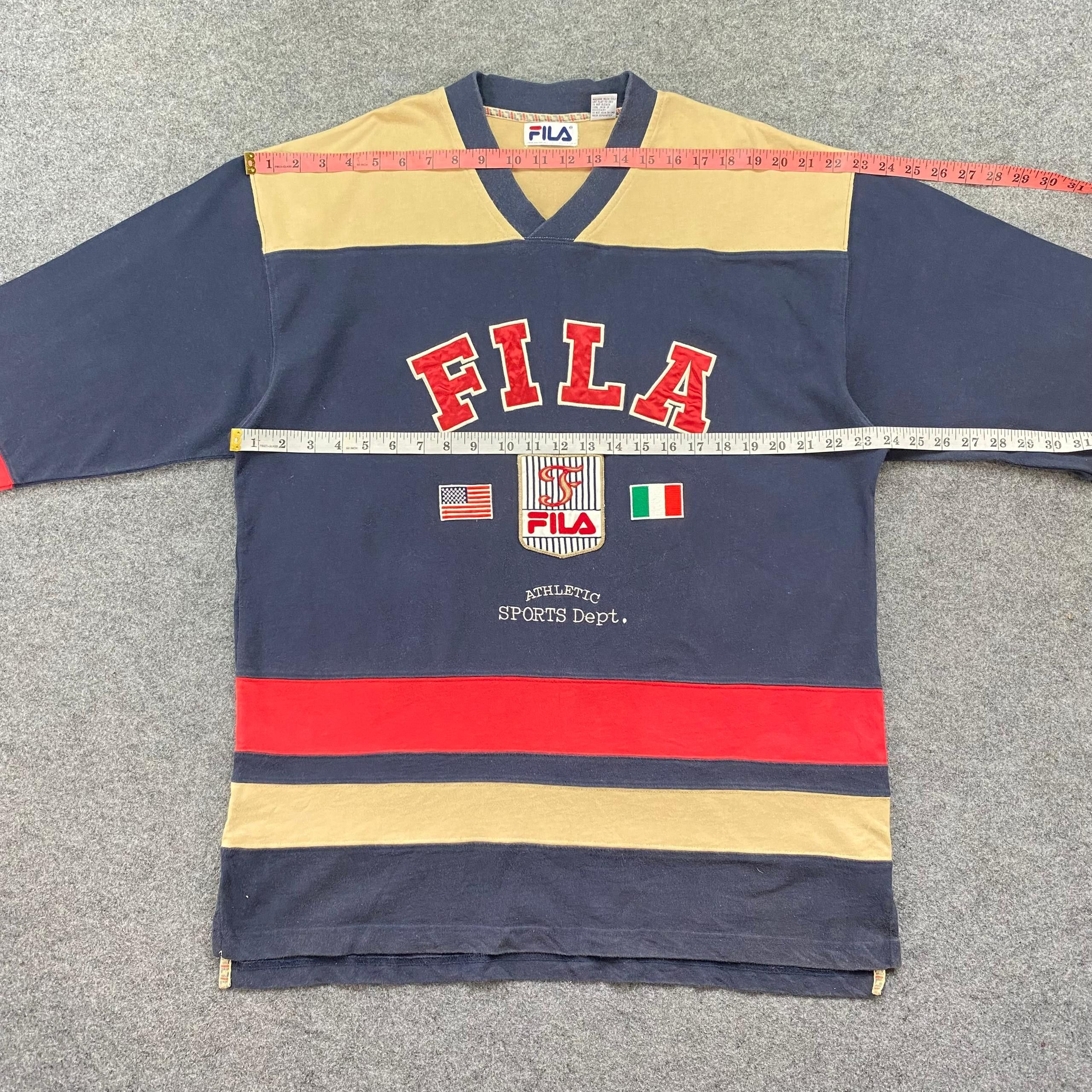 Fila Vintage Fila Athletic Sports Dept Long Sleeve Shirt Size US M / EU 48-50 / 2 - 4 Thumbnail
