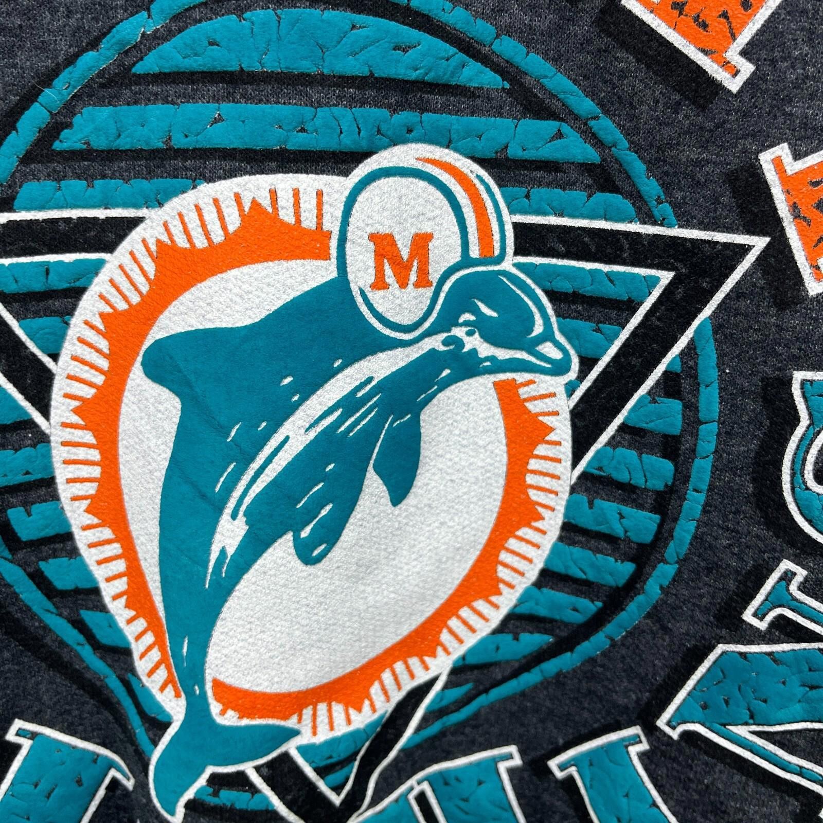 Other Vintage 90s Miami Dolphins Varsity Style Jacket Sweat Medium Size ONE SIZE - 11 Thumbnail