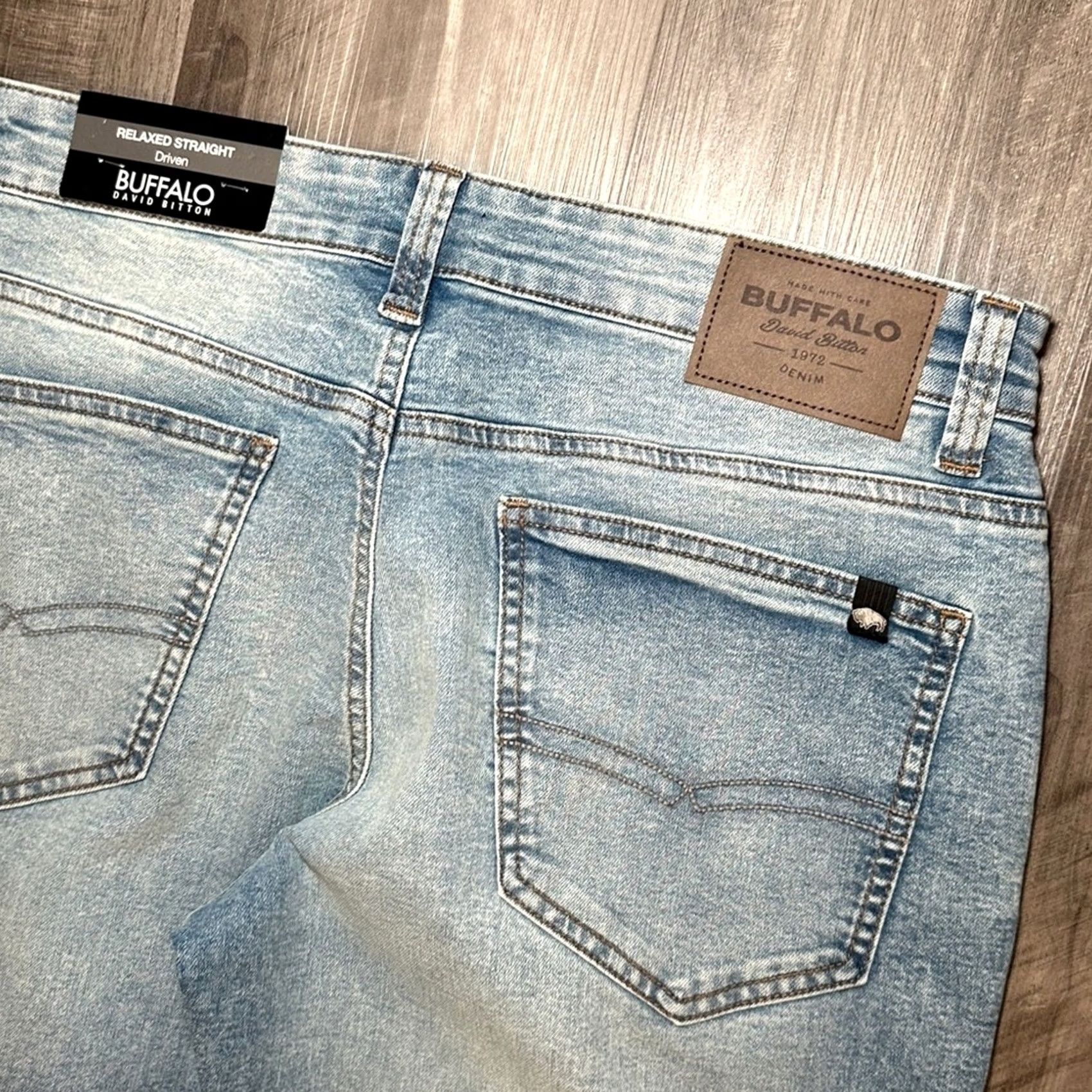 Buffalo David Bitton Buffalo David Bitton Jeans Driven Relaxed Straight Men 32 Inseam 30 Blue NWT 80/19/1 Cotton Polyester Elastane Size US 32 / EU 48 - 5 Thumbnail