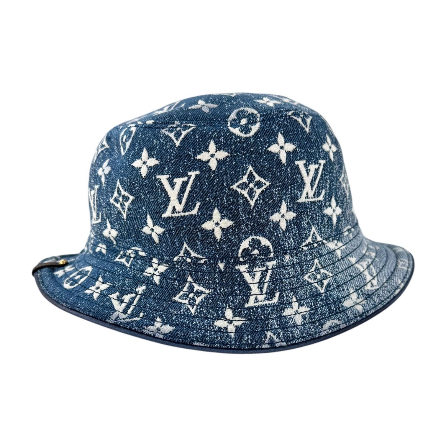 Louis Vuitton Louis Vuitton Monogram Washed Out Denim Bucket Hat Size ONE SIZE - 3 Thumbnail