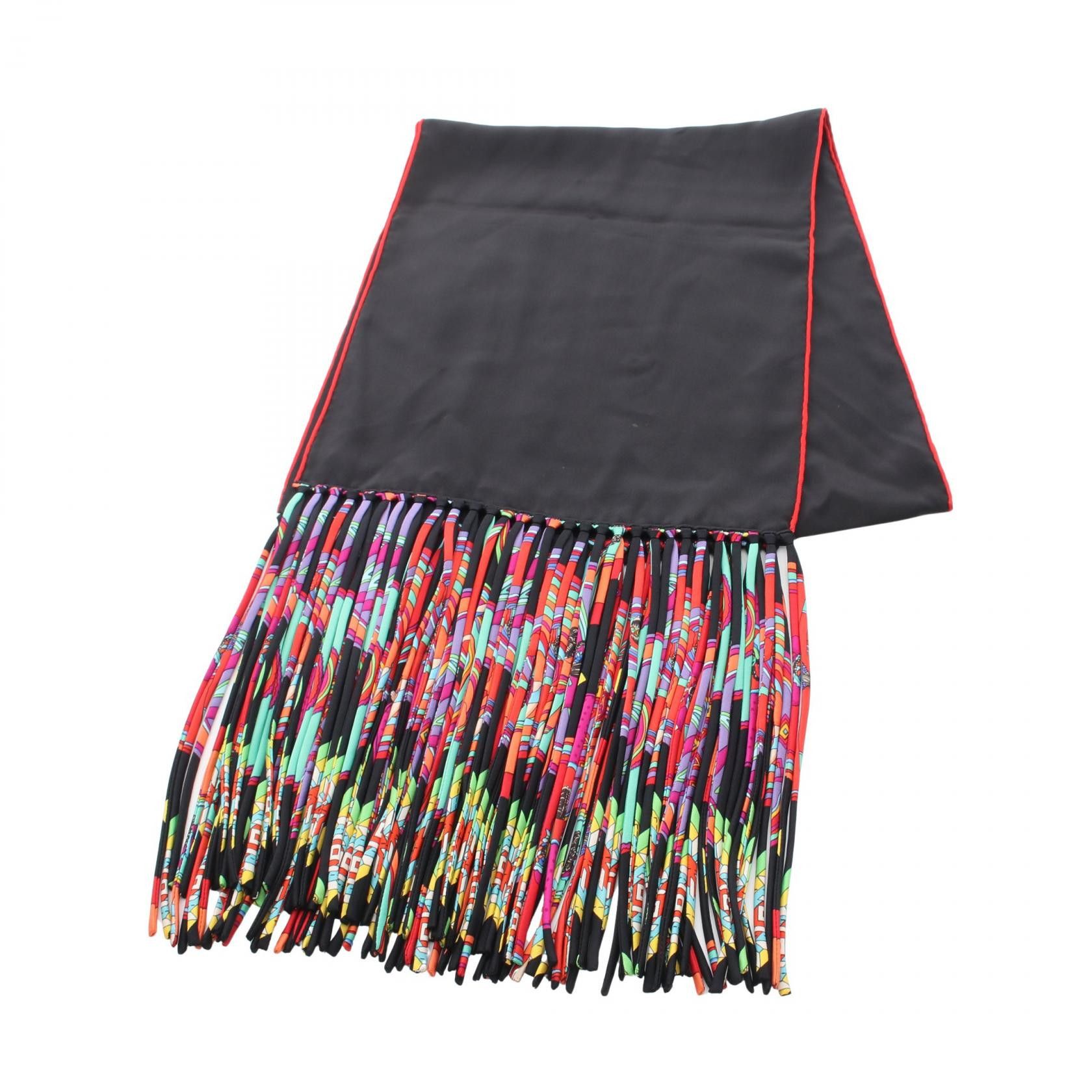 Hermes Hermes Hermes Fringe Silk Stole Textile Scarf DUTY FREE for USA Size ONE SIZE - 1 Thumbnail