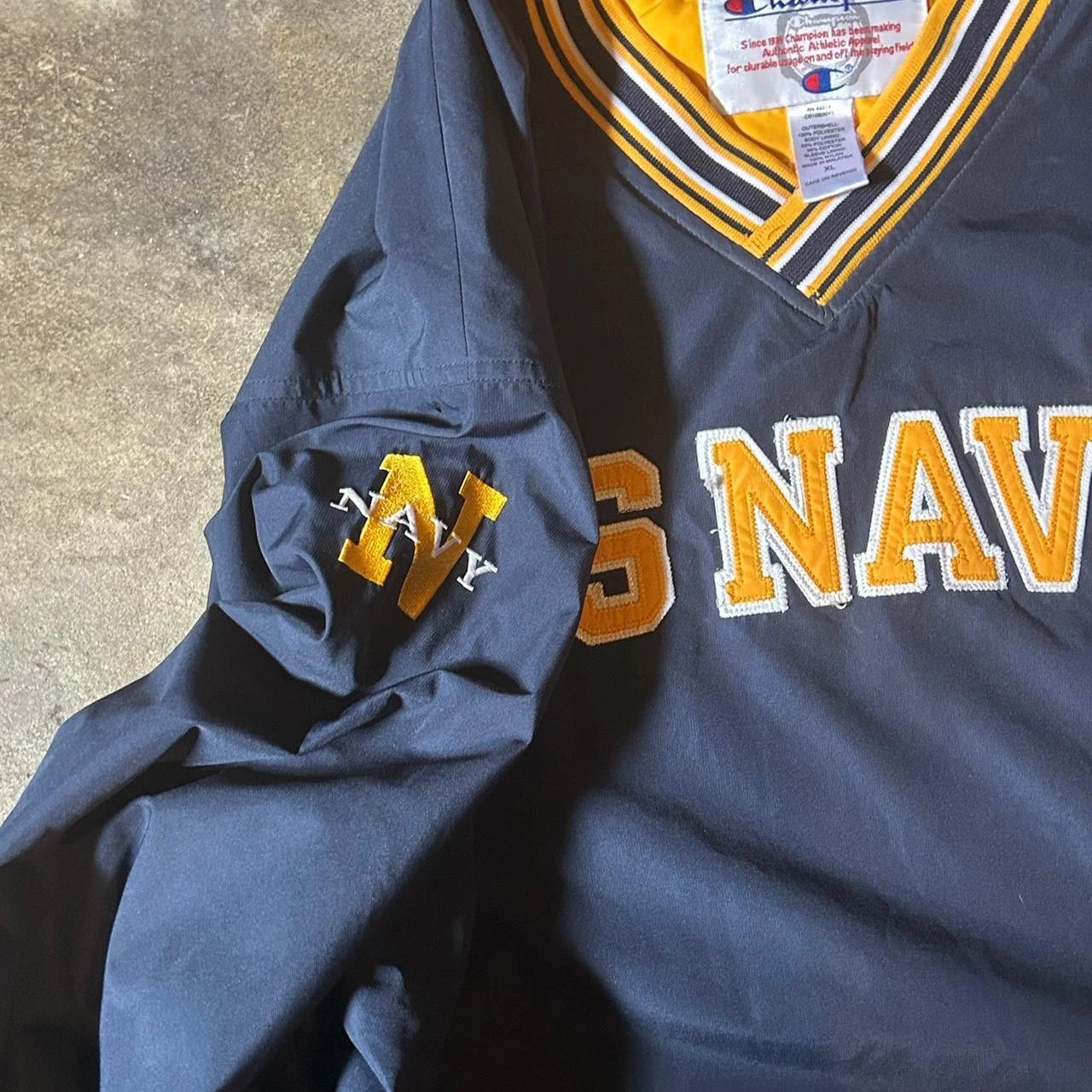 Champion Vintage Navy and yellow Champion US Navy windbreaker Size US XL / EU 56 / 4 - 3 Thumbnail
