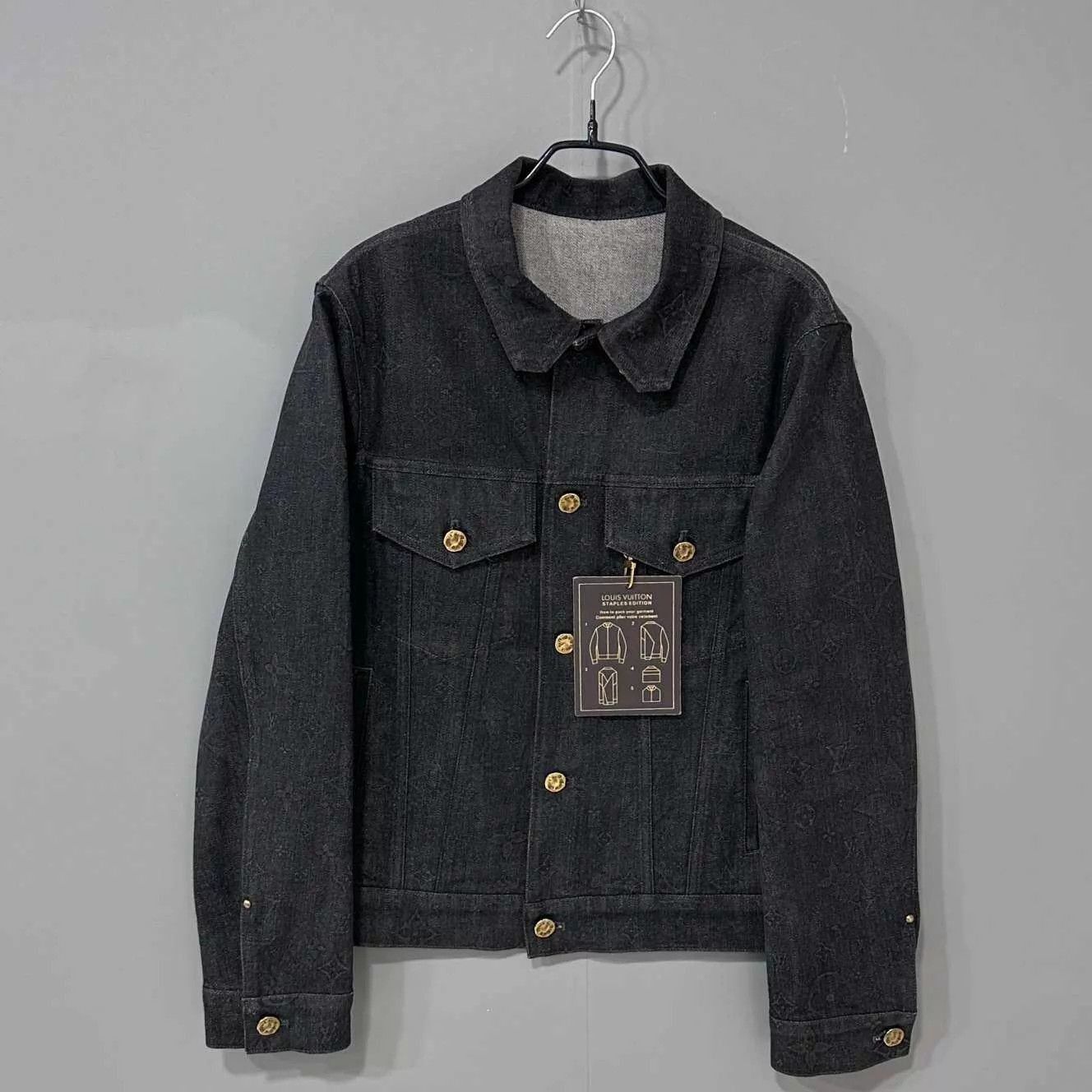Louis Vuitton Black Denim Jacket with Gold Buttons - Size S Size US S / EU 44-46 / 1 - 1 Thumbnail